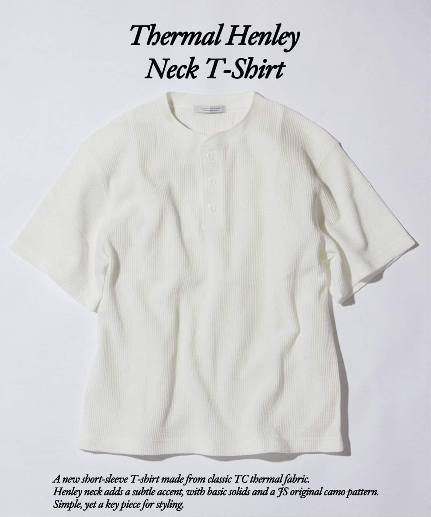 TC サーマル 半袖 ヘンリーネック Tシャツ（Tシャツ／カットソー