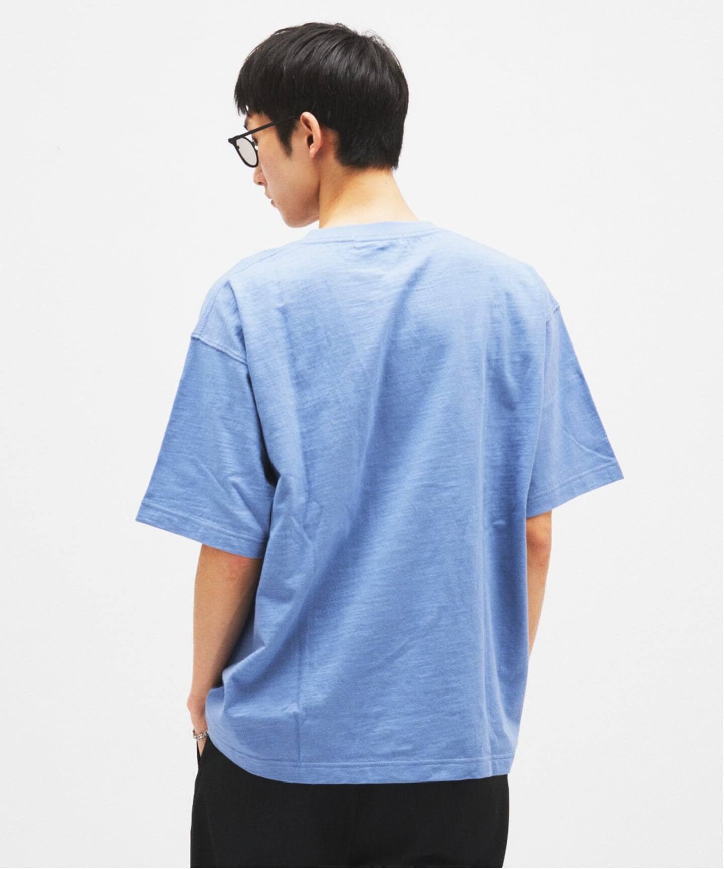エンフォルド Tシャツ カットソー クルーネック 半袖 38 M 白 青 ENFOLD - エンフォルド Tシャツ カットソー クルーネック 半袖 38 M 白