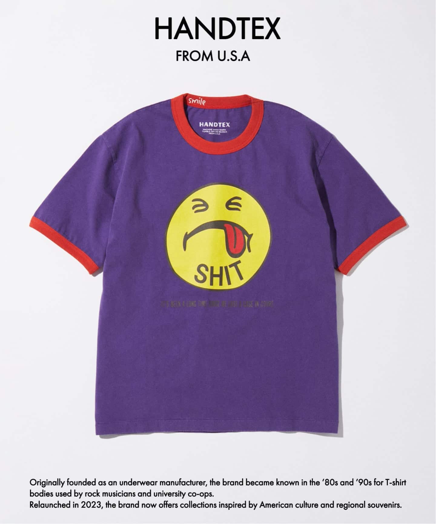 予約》HANDTEX / ハンドテックス 別注 SMILE スマイル Tシャツ（T