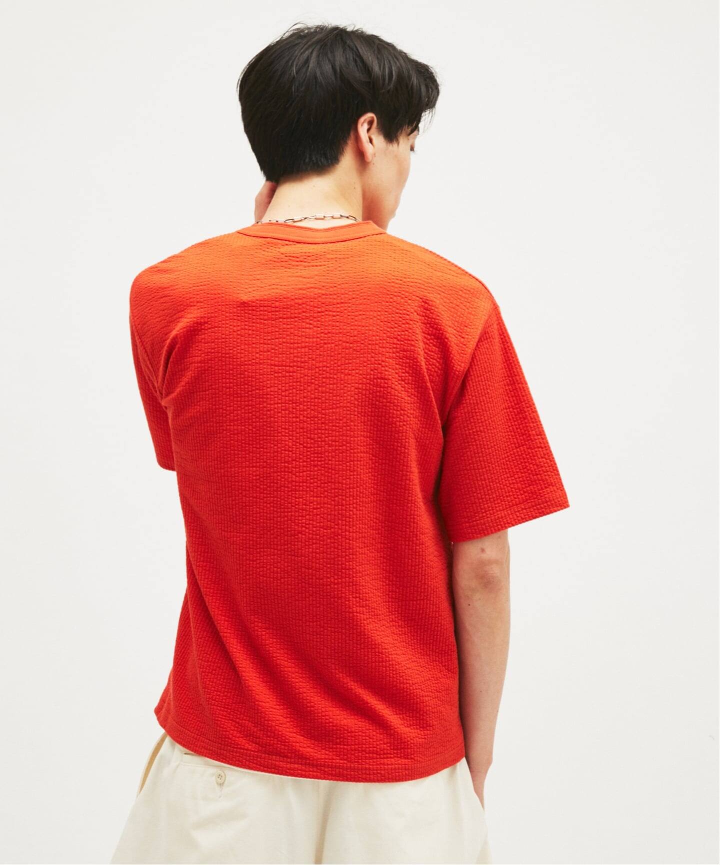 カット サッカー ヘンリーネック Tシャツ（Tシャツ／カットソー