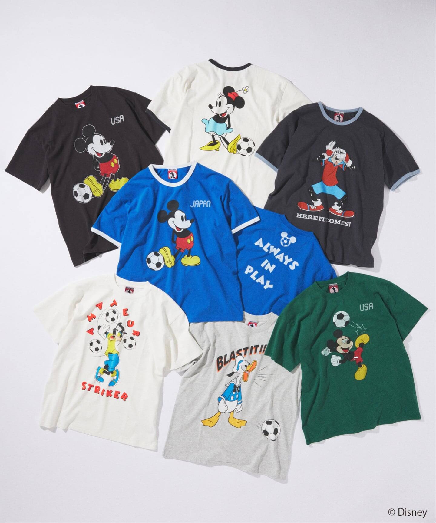 予約》MICKEY MOUSE / ミッキー マウス 別注 サッカー プリント T