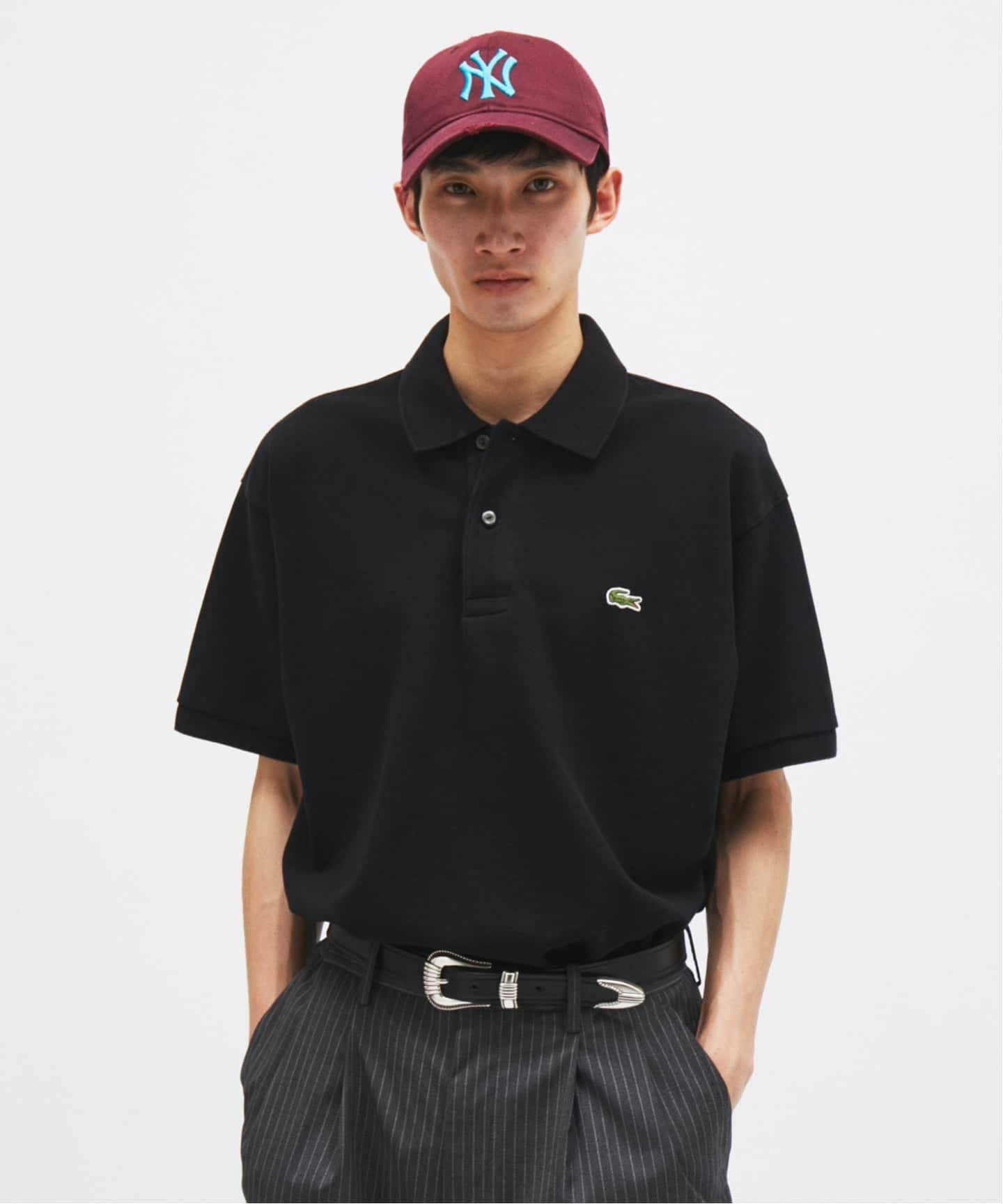 【LACOSTE×JS / ラコステ】別注 ヘビーピケポロシャツ ブラック 5 LACOSTE / ラコステ 別注 ヘビー ピケ ポロシャツ（ポロシャツ