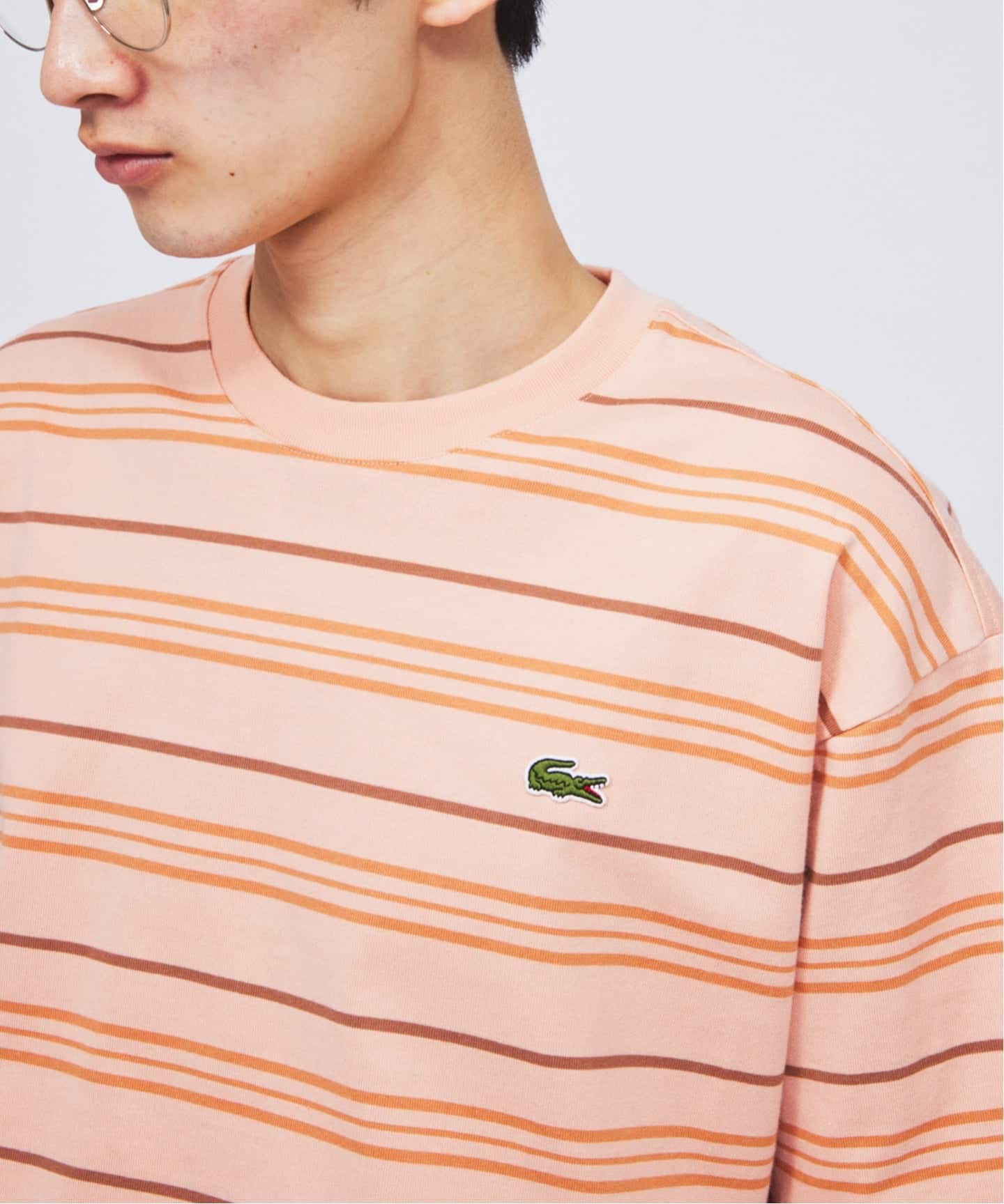 LACOSTE/ラコステ IENA別注 オレンジ 中古・古着通販】LACOSTE (ラコステ) プレミアムコットンクルーネック