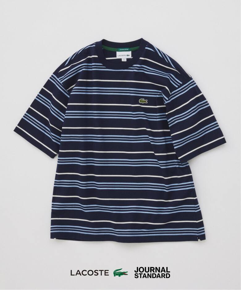 LACOSTE / ラコステ 別注 マルチ ストライプ クルーネック Tシャツ（T 