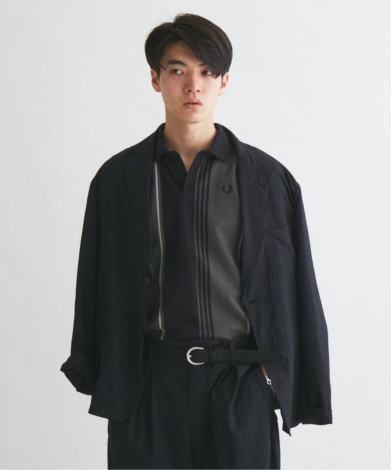 FRED PERRY / フレッドペリー 別注 ストライプ ピケ ポロシャツ 
