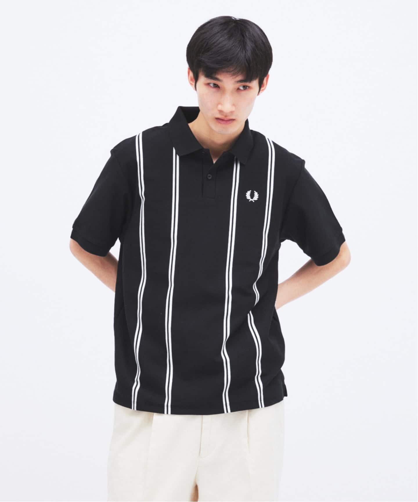 FRED PERRY / フレッドペリー 別注 ストライプ ピケ ポロシャツ