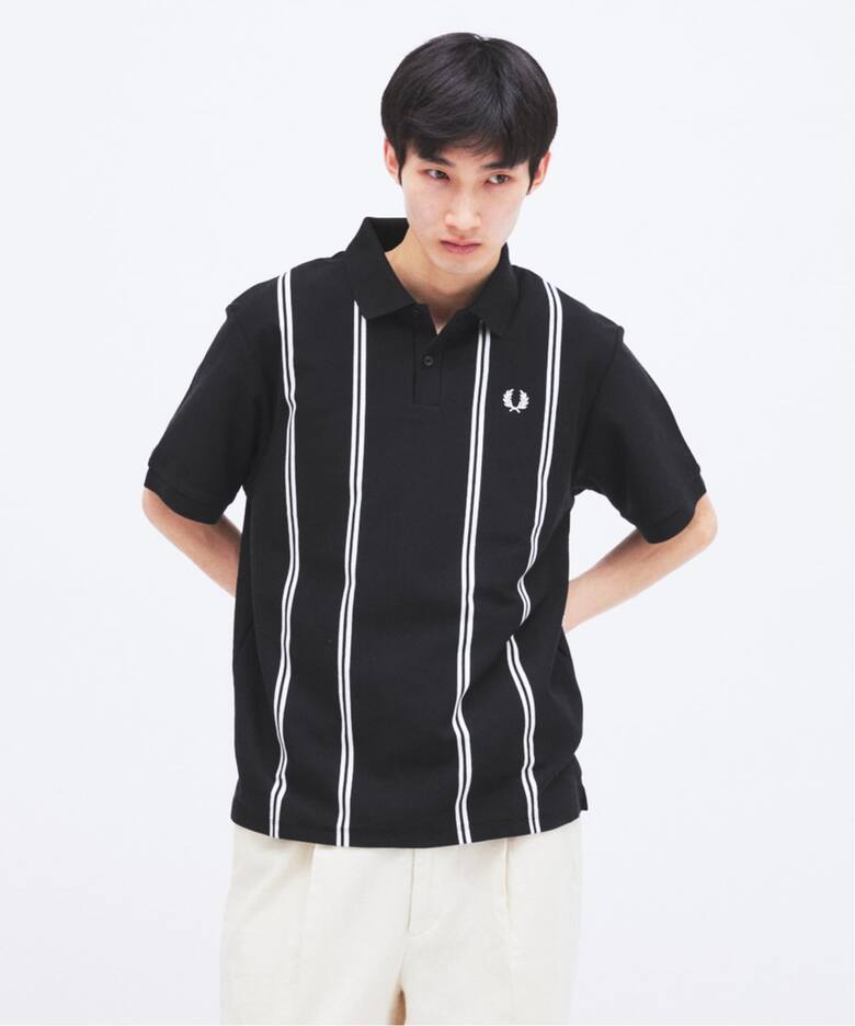 FRED PERRY / フレッドペリー 別注 ストライプ ピケ ポロシャツ 