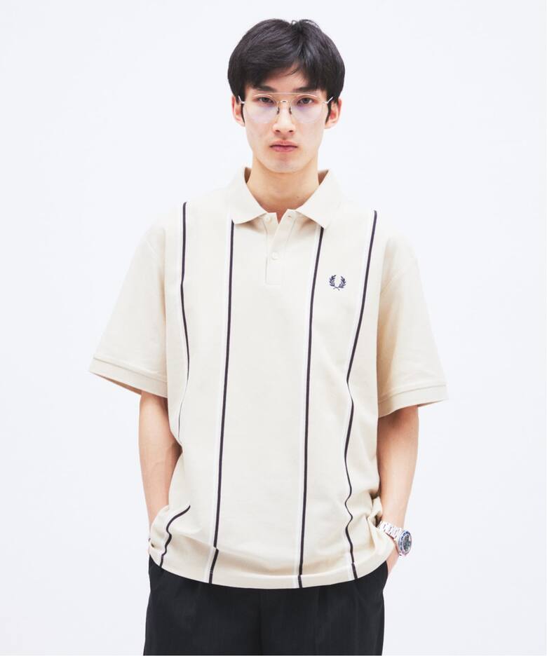 FRED PERRY / フレッドペリー 別注 ストライプ ピケ ポロシャツ 