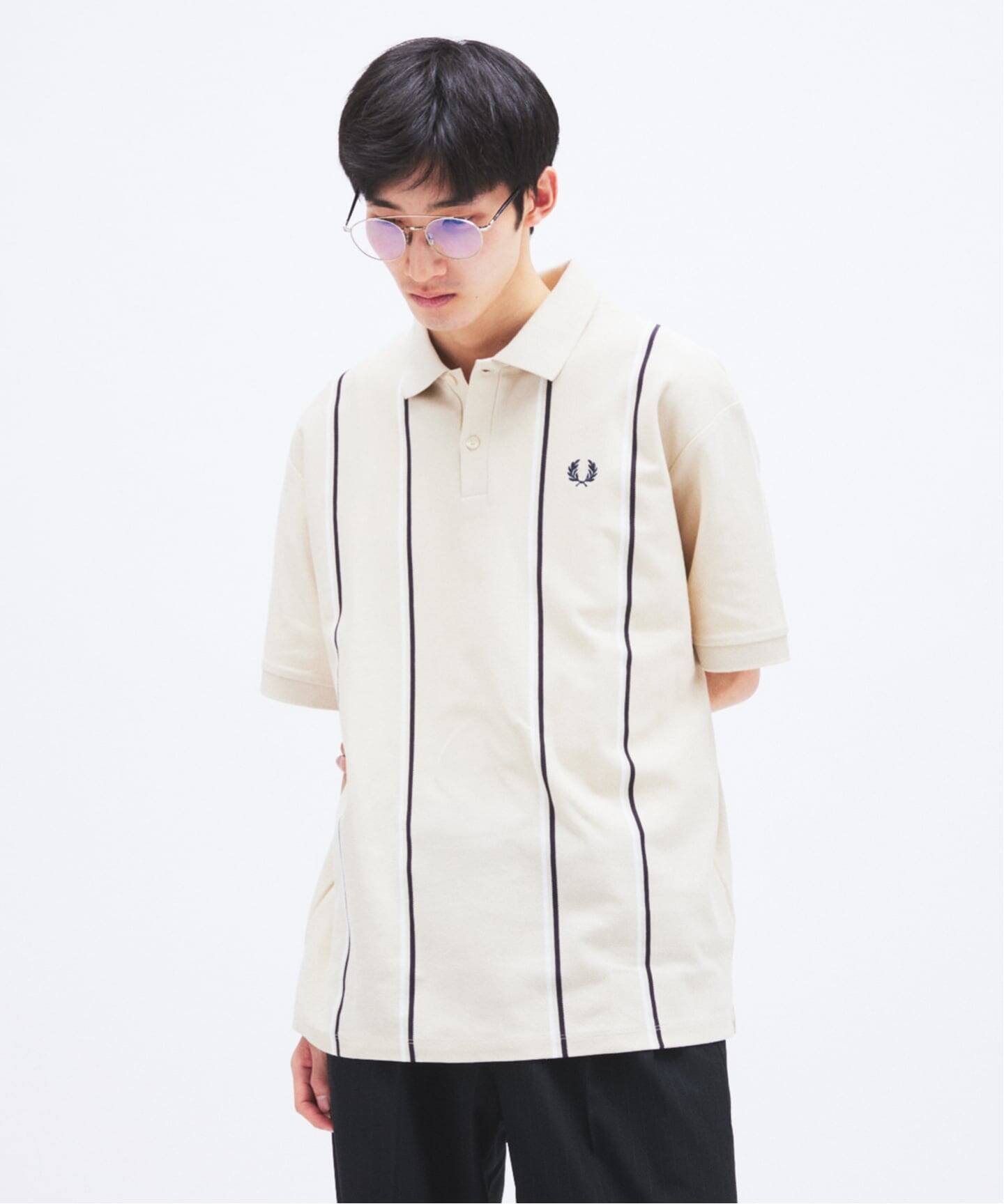 FRED PERRY / フレッドペリー 別注 ストライプ ピケ ポロシャツ