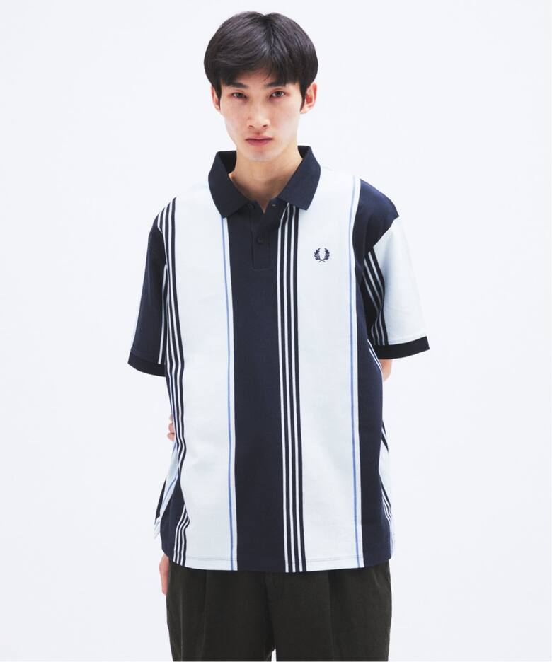 FRED PERRY / フレッドペリー 別注 ストライプ ピケ ポロシャツ 