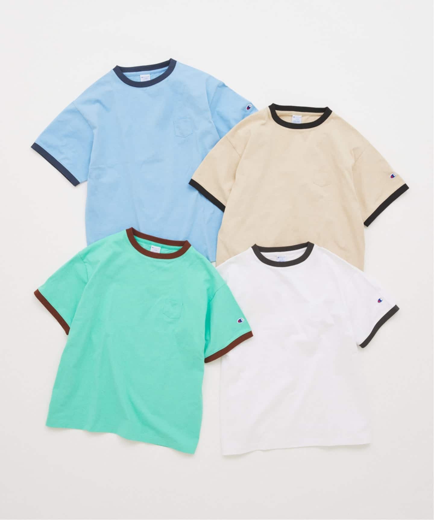 CHAMPION / チャンピオン 別注 リンガー ポケチー Tシャツ（Tシャツ