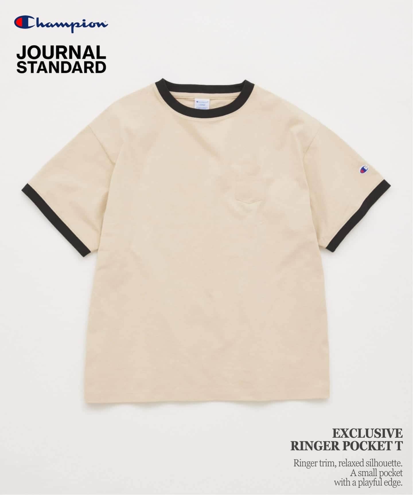 CHAMPION / チャンピオン 別注 リンガー ポケチー Tシャツ（Tシャツ