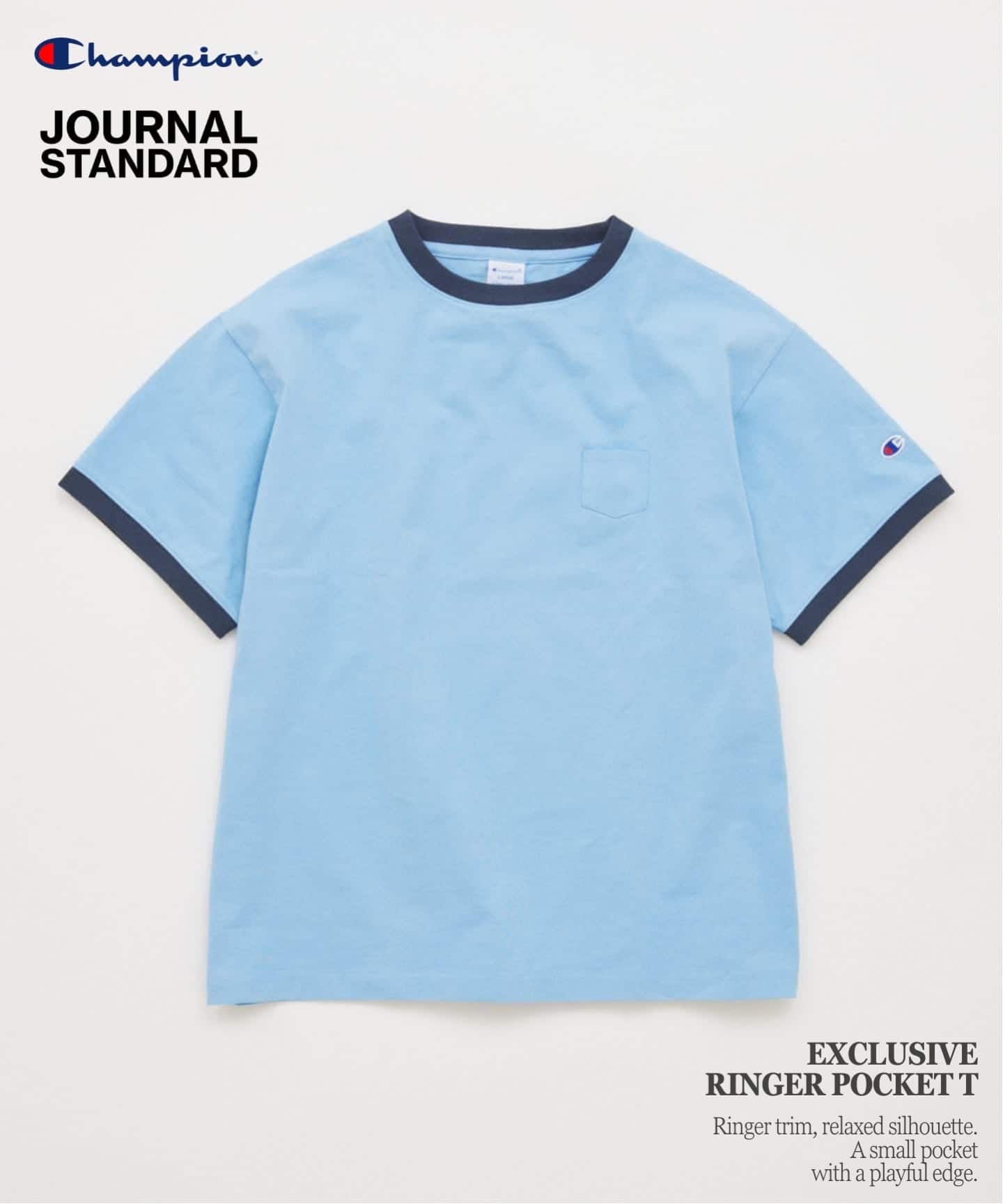 CHAMPION / チャンピオン 別注 リンガー ポケチー Tシャツ（Tシャツ