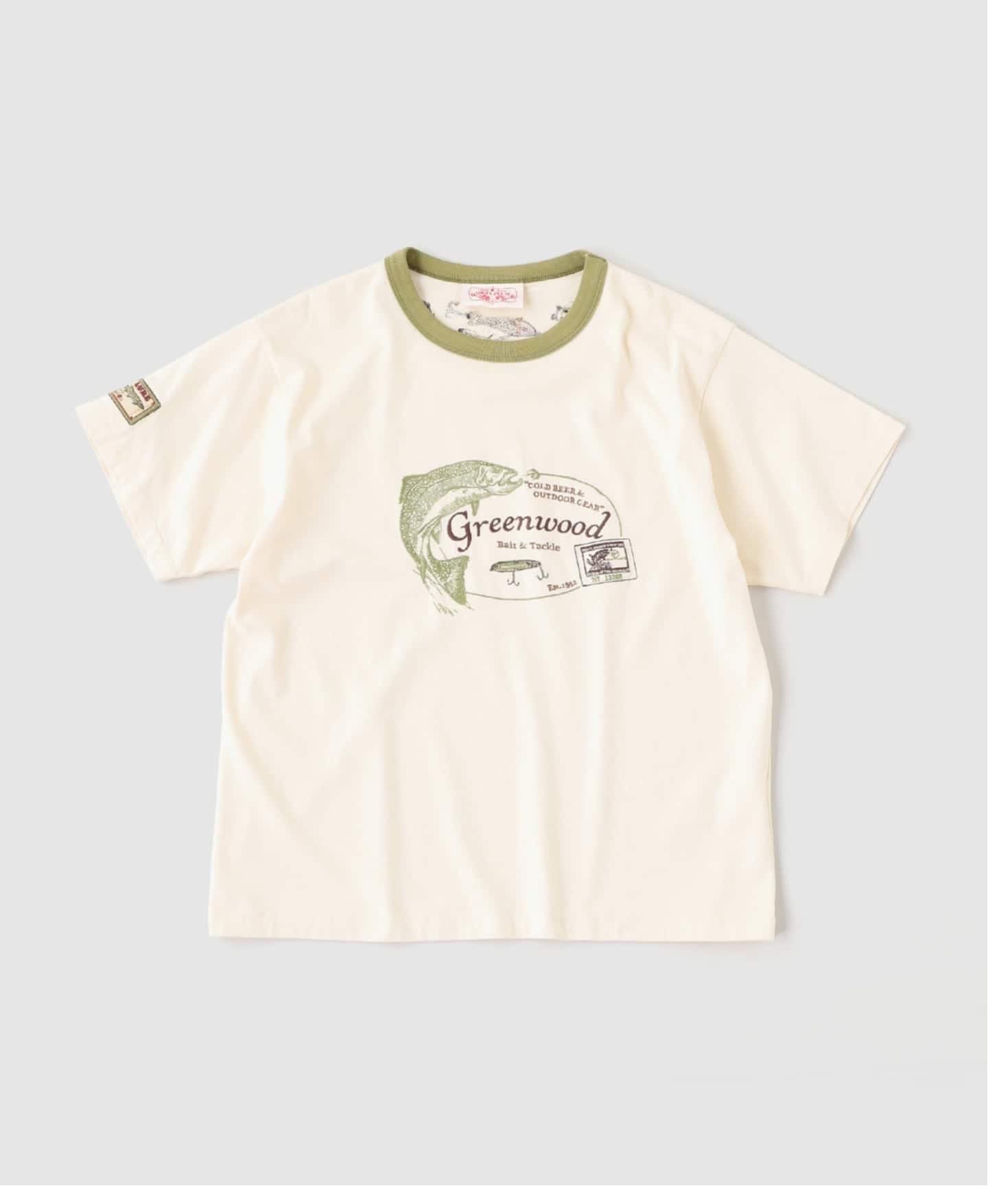 Samuel Zelig TRAIL TEE - OLIVE RINGER（Tシャツ／カットソー