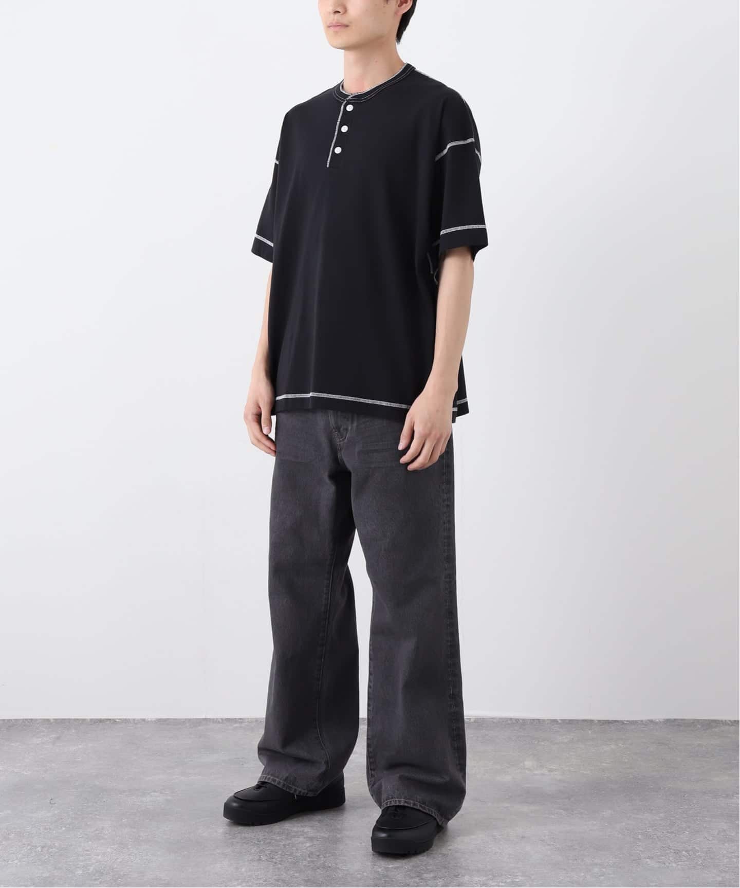 Healthknit / ヘルスニット 別注 ヘンリーネックTシャツ（Tシャツ