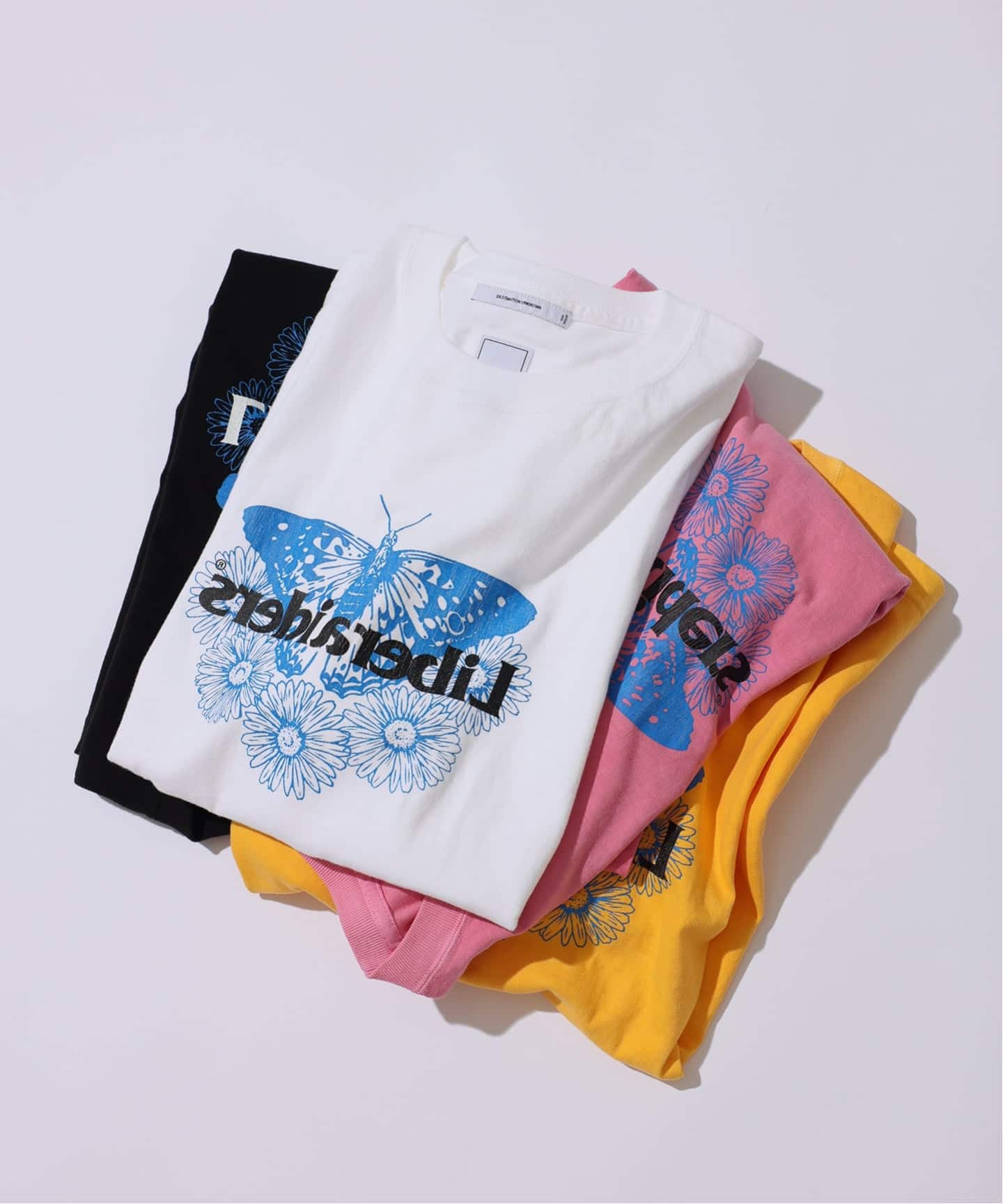 Liberaiders / リベレイダース 別注 バタフライ ミラー ロゴ Tシャツ
