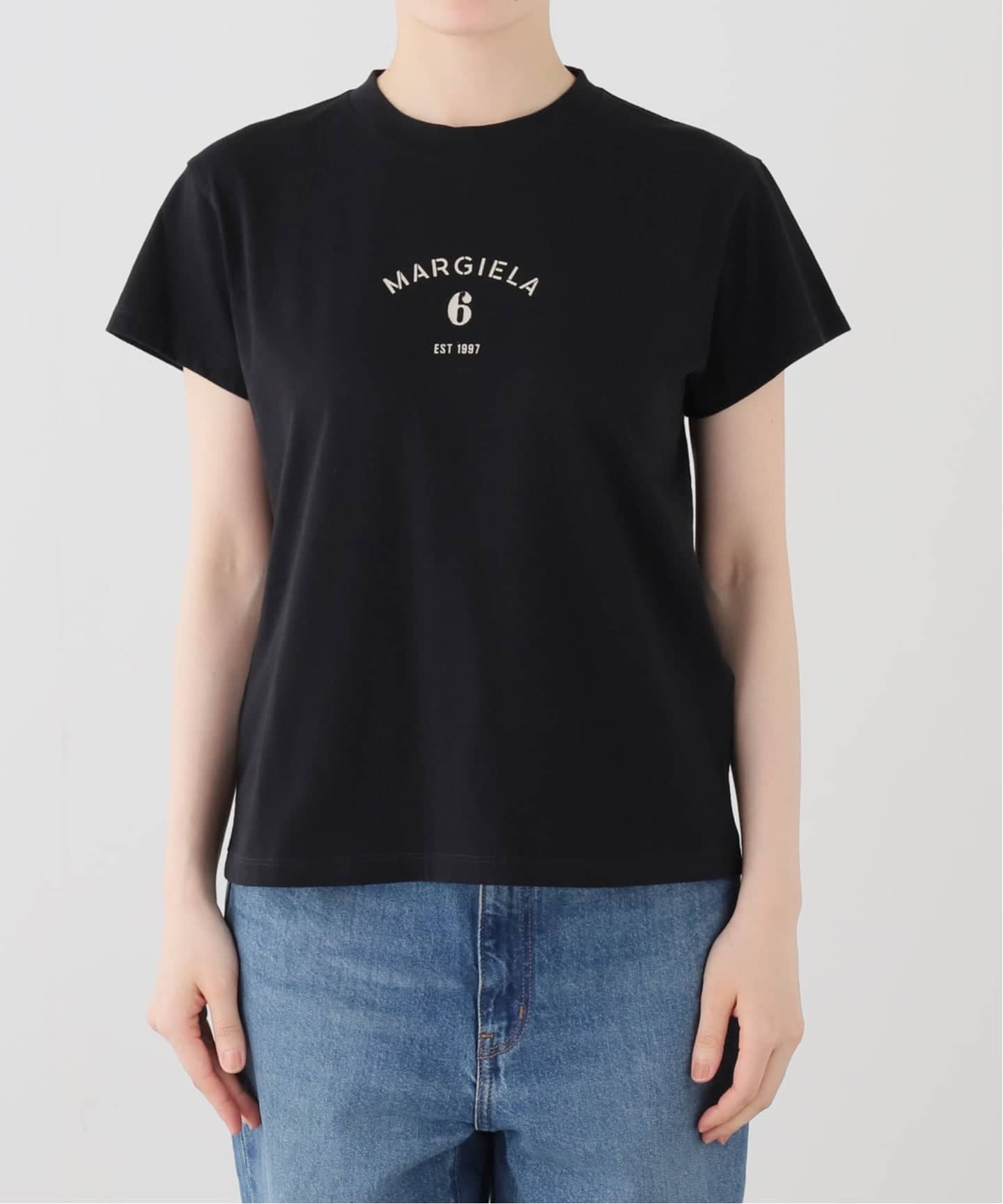 値下げ中✨MM6 Tシャツ　ブラック　M メゾンマルジェラ エムエム6 メゾンマルジェラ Tシャツ 半袖 メンズ ブラック MM6 MAISON