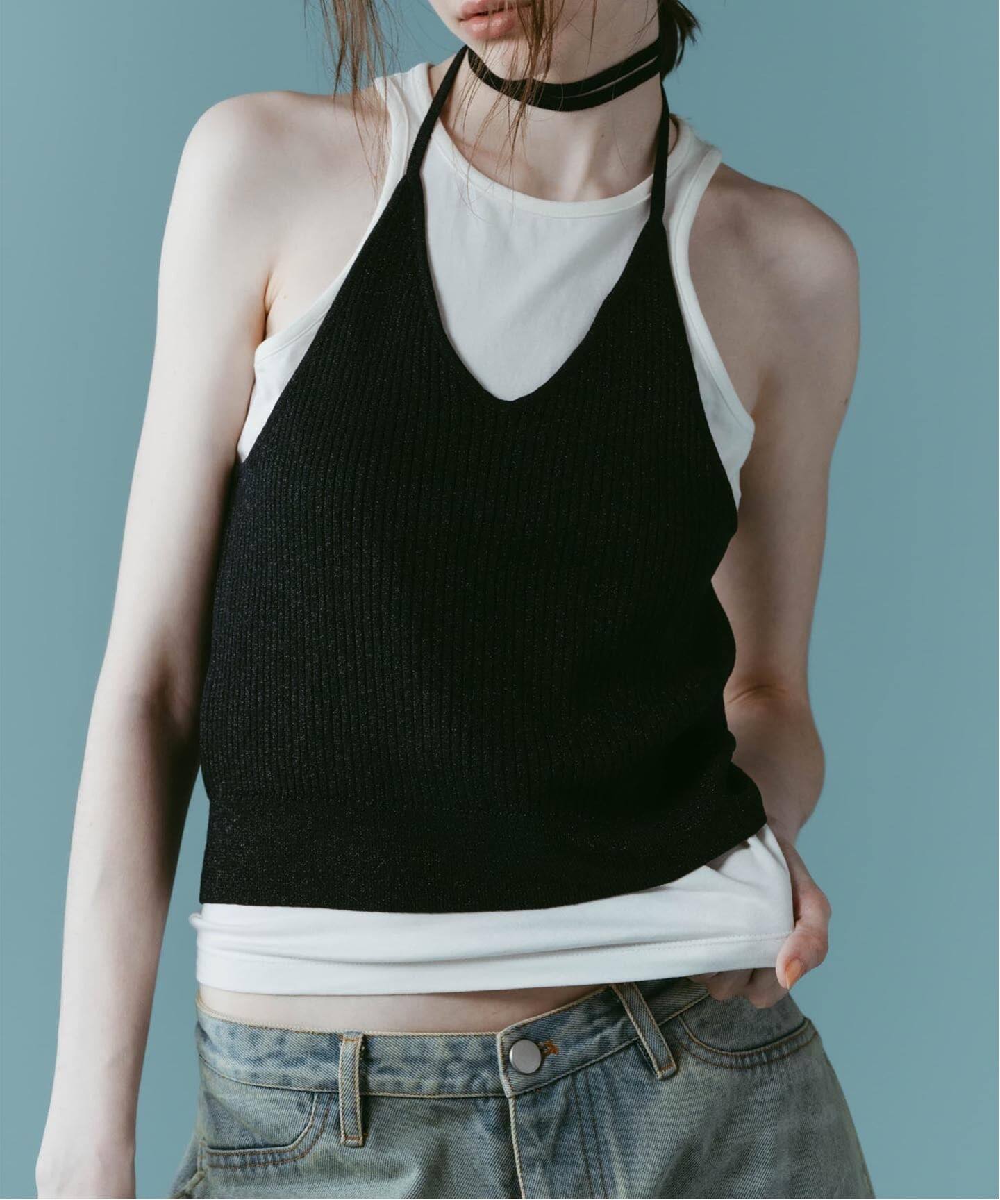 Knuth Marf / クヌースマーフ knit halter bustier（ベスト）｜JOINT