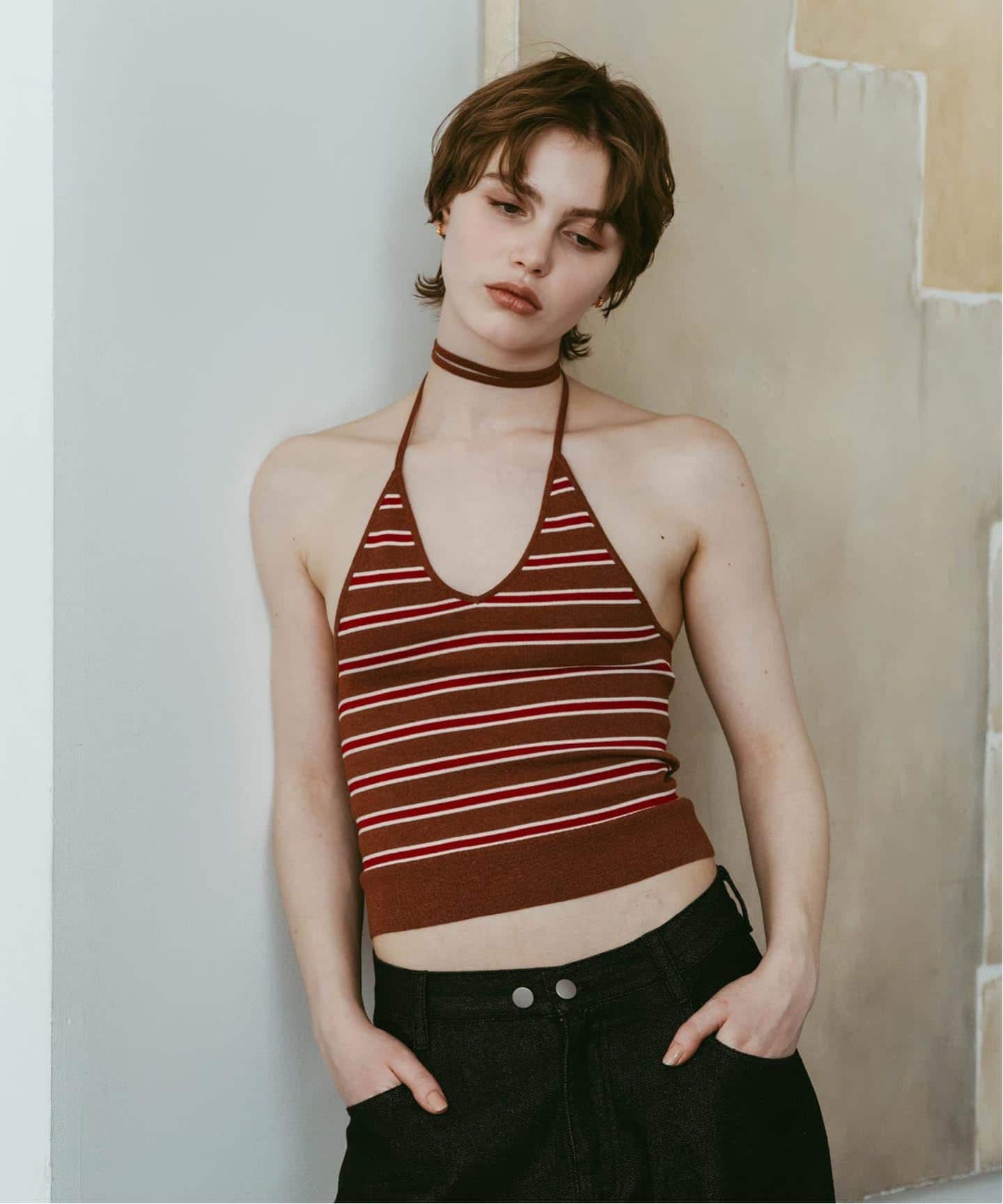 Knuth Marf / クヌースマーフ knit halter bustier（ベスト）｜JOINT