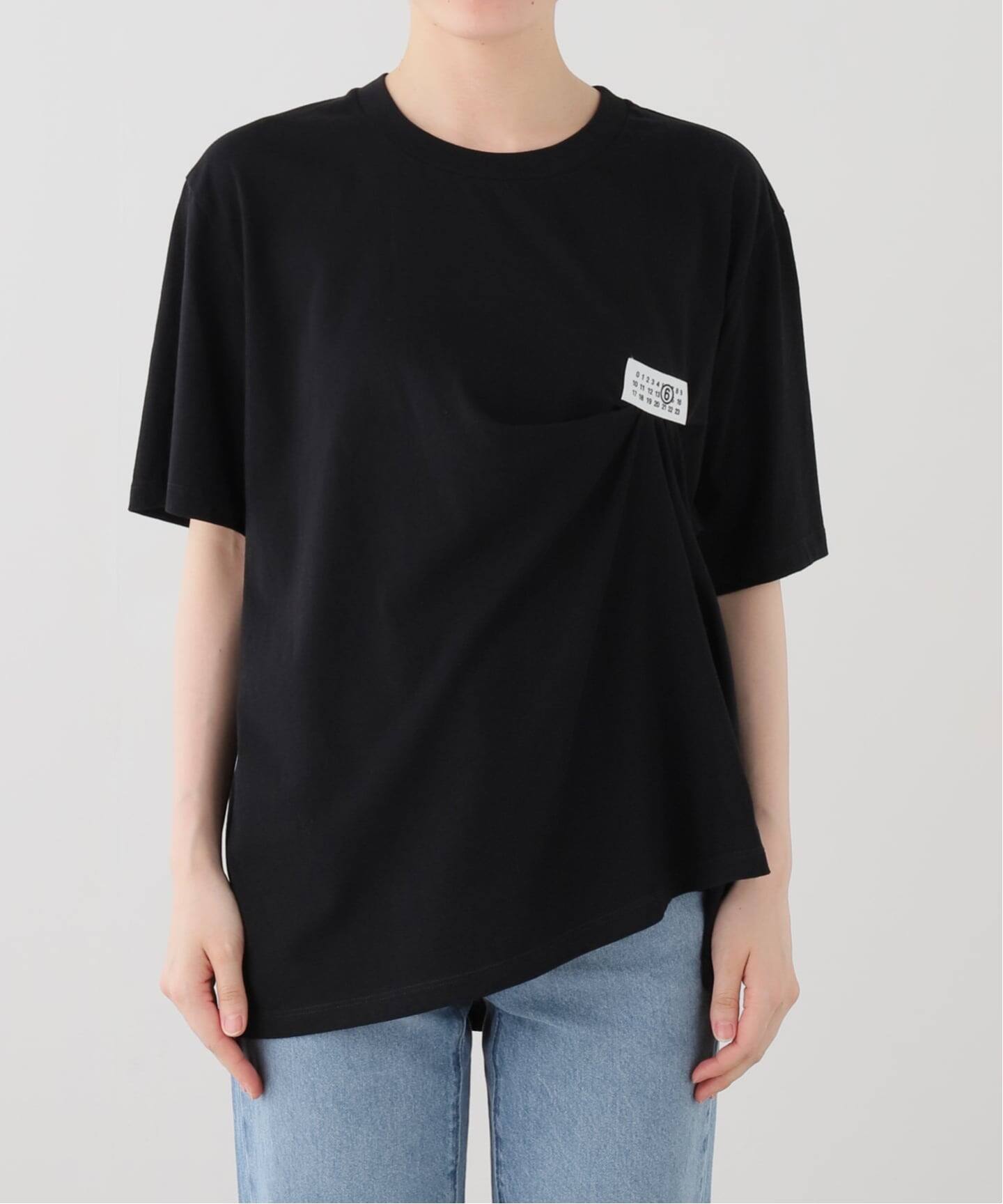 MM6 Maison Margiela　カットソー　ブラック　切りっぱなし MM6 Maison Margiela / エムエム6 メゾン マルジェラ Short-sleeved