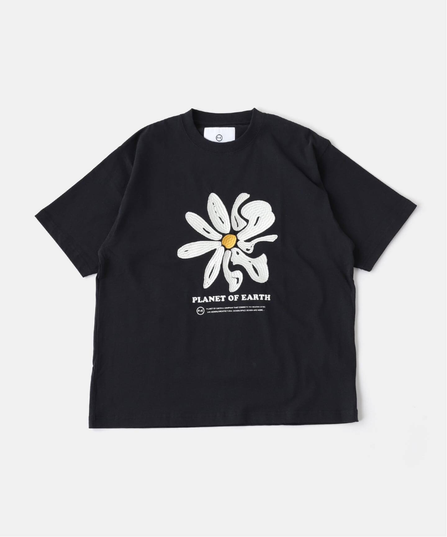 地球と花 PLANET OF EARTH FLOWER EMB TEE（Tシャツ／カットソー）｜B.C STOCK
