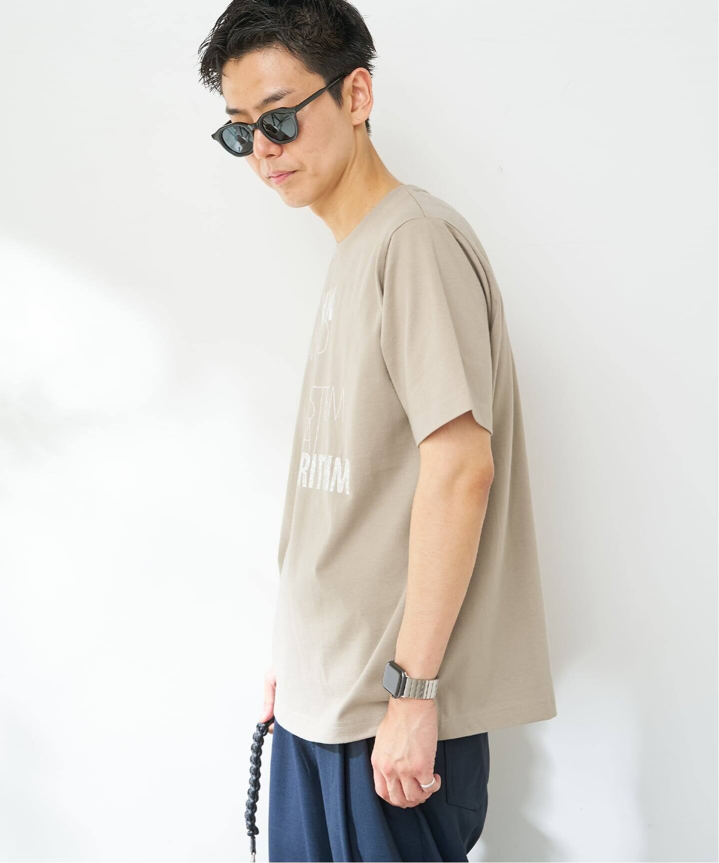 フェイドフロッキープリント Tシャツ（Tシャツ／カットソー）｜B.C