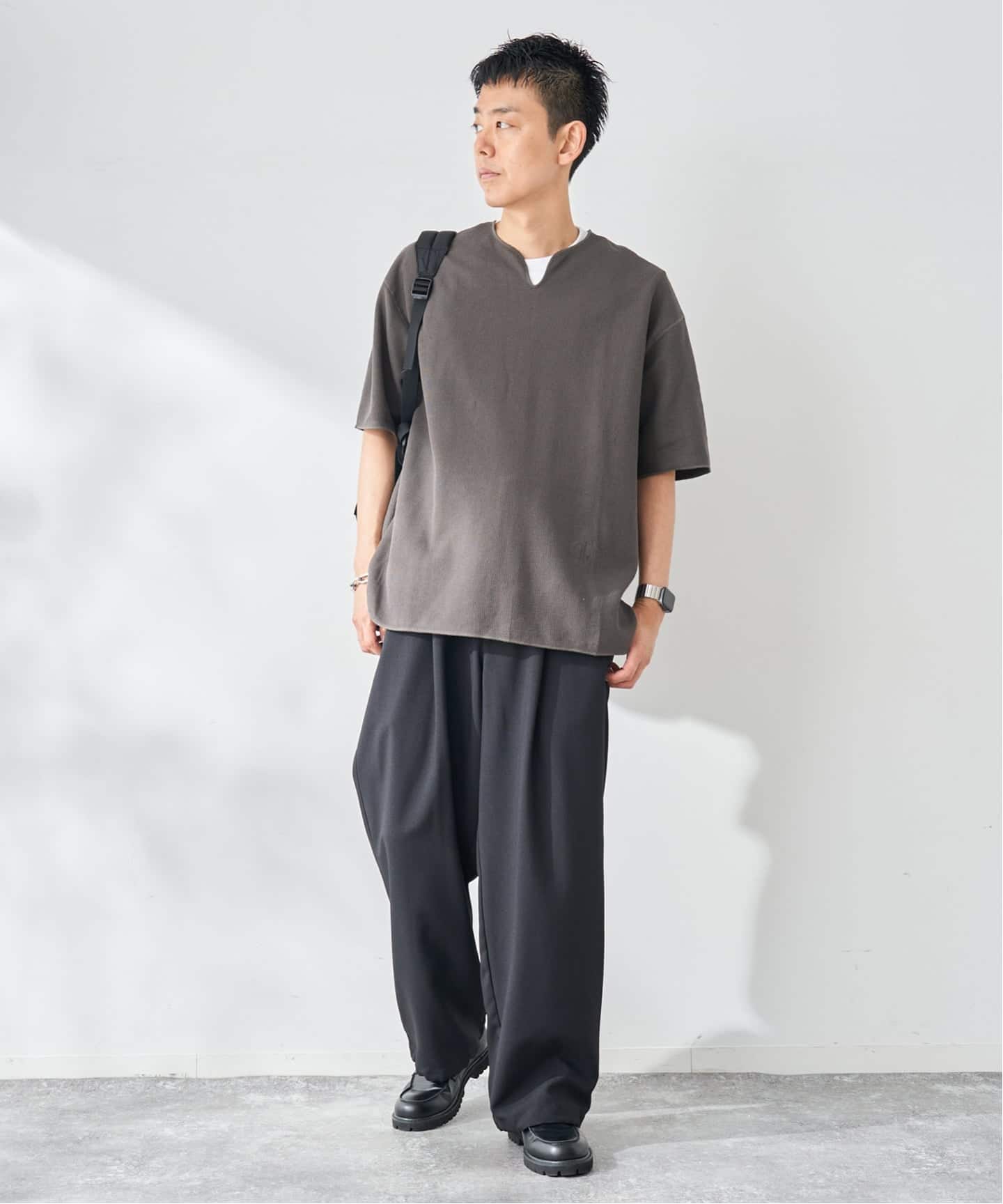 2点セット】スリットネックサーマル TEE（Tシャツ／カットソー）｜B.C