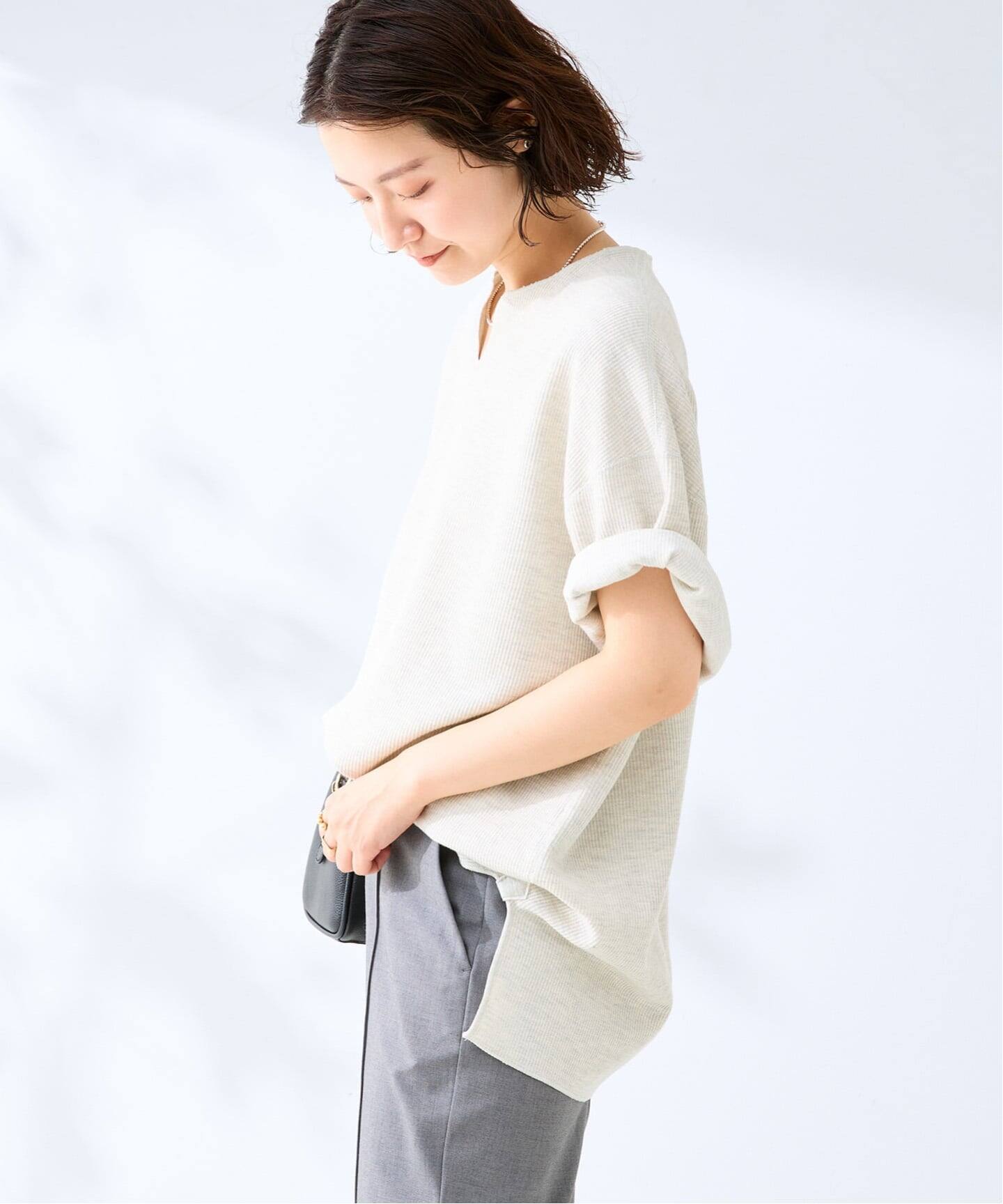 2点セット】スリットネックサーマル TEE（Tシャツ／カットソー）｜B.C