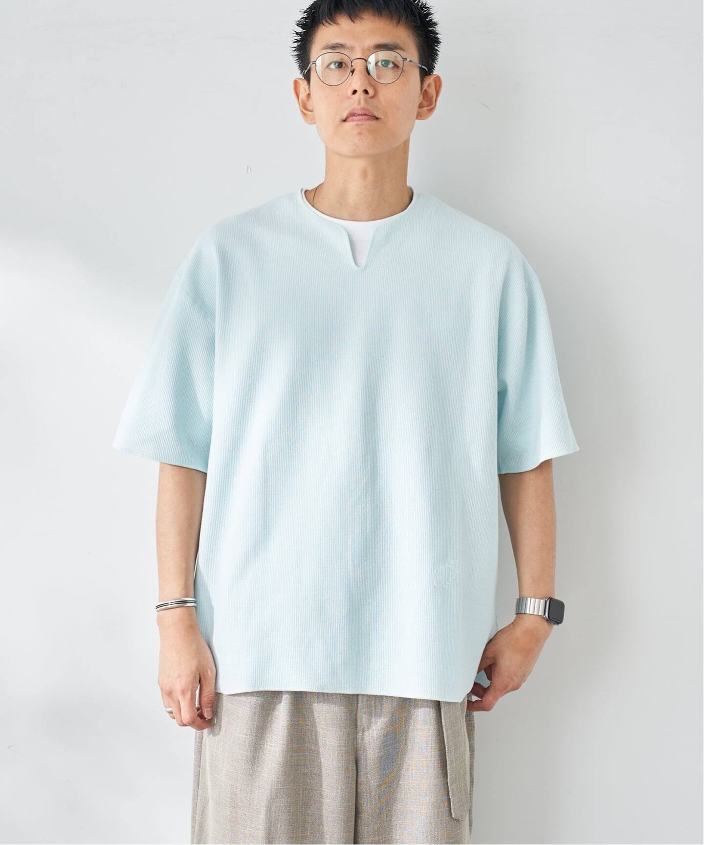 2点セット】スリットネックサーマル TEE（Tシャツ／カットソー）｜B.C