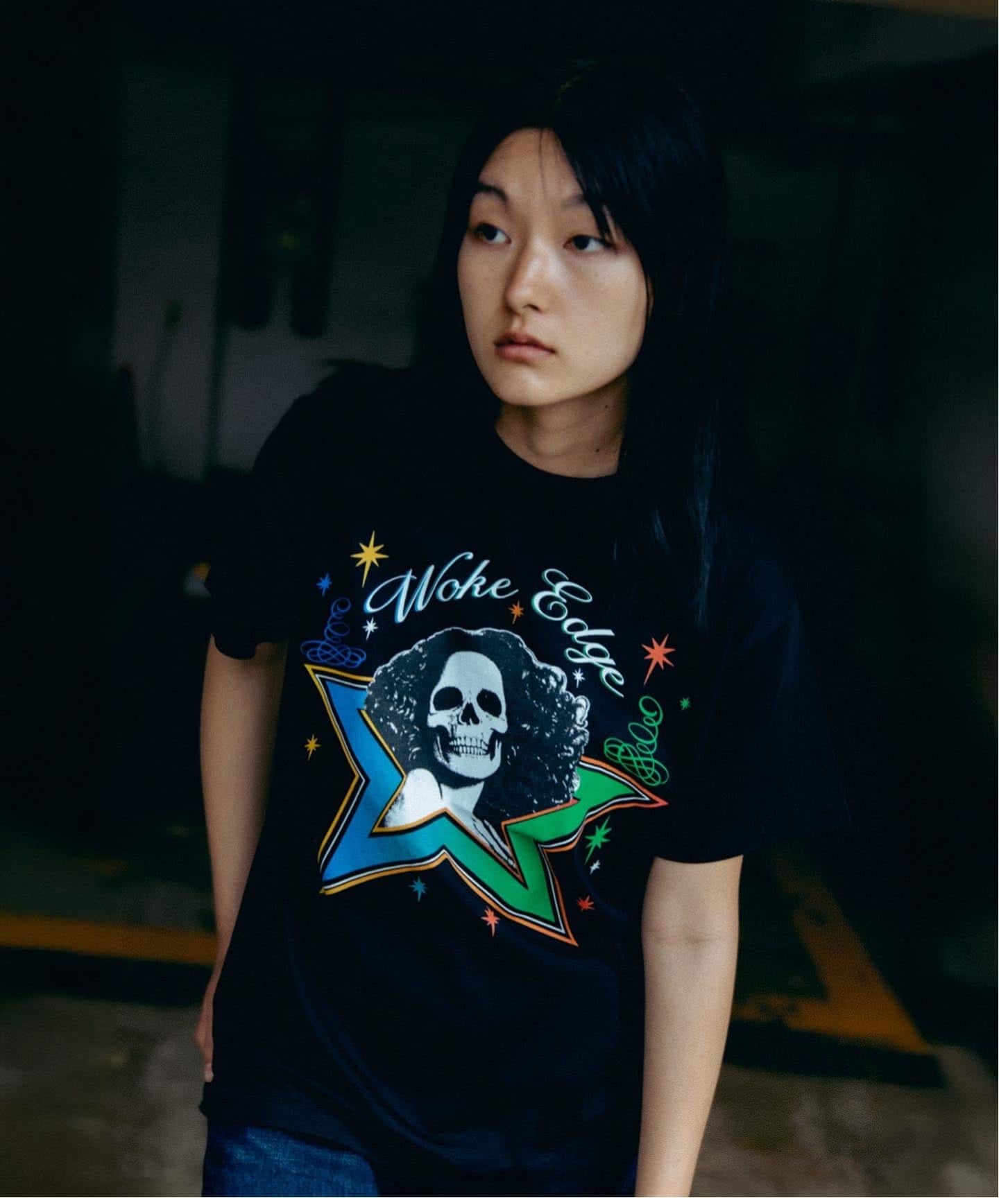 WOKE EDGE / ウォークエッジ Skull Star Tee（Tシャツ／カットソー