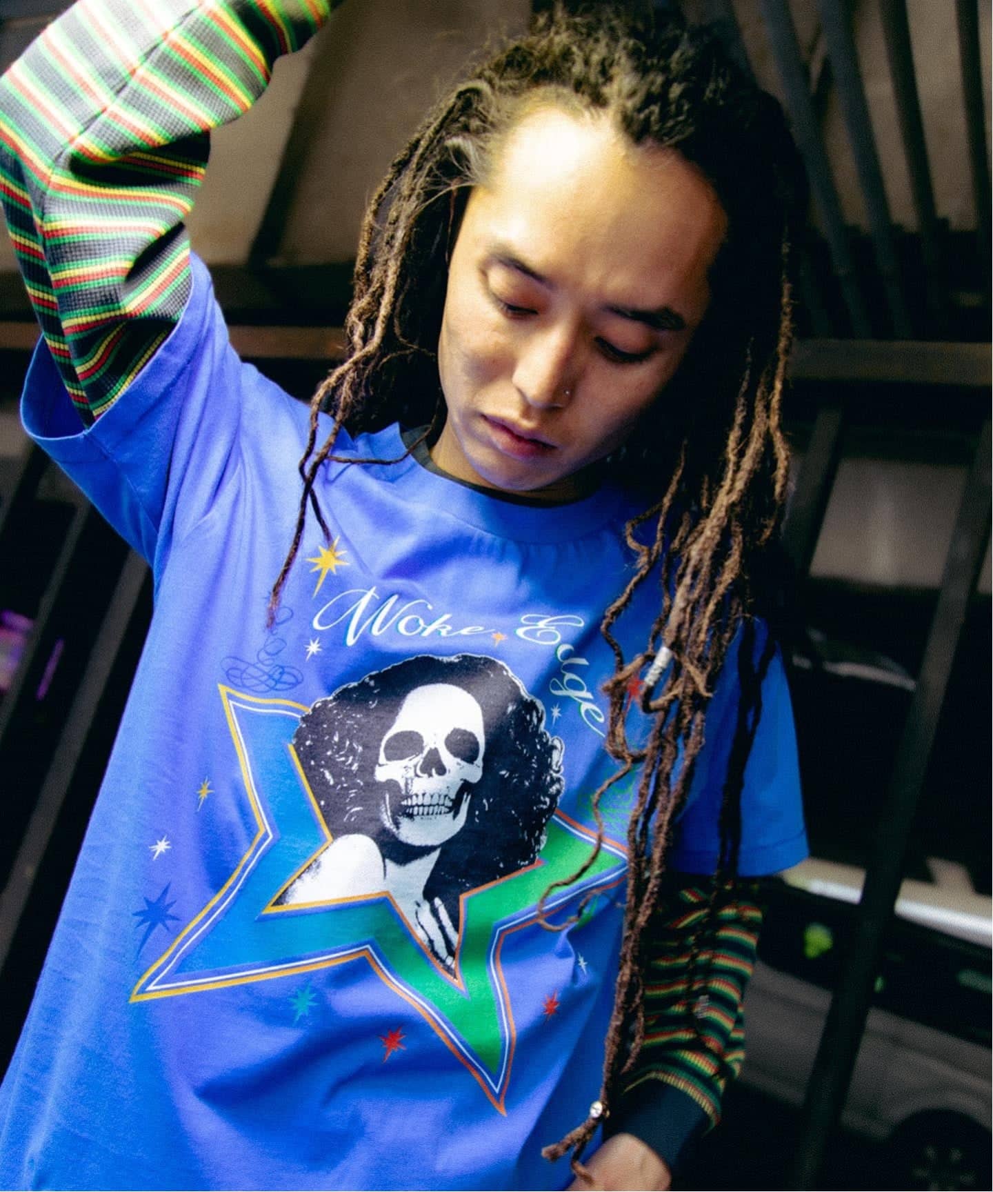 WOKE EDGE / ウォークエッジ Skull Star Tee（Tシャツ／カットソー