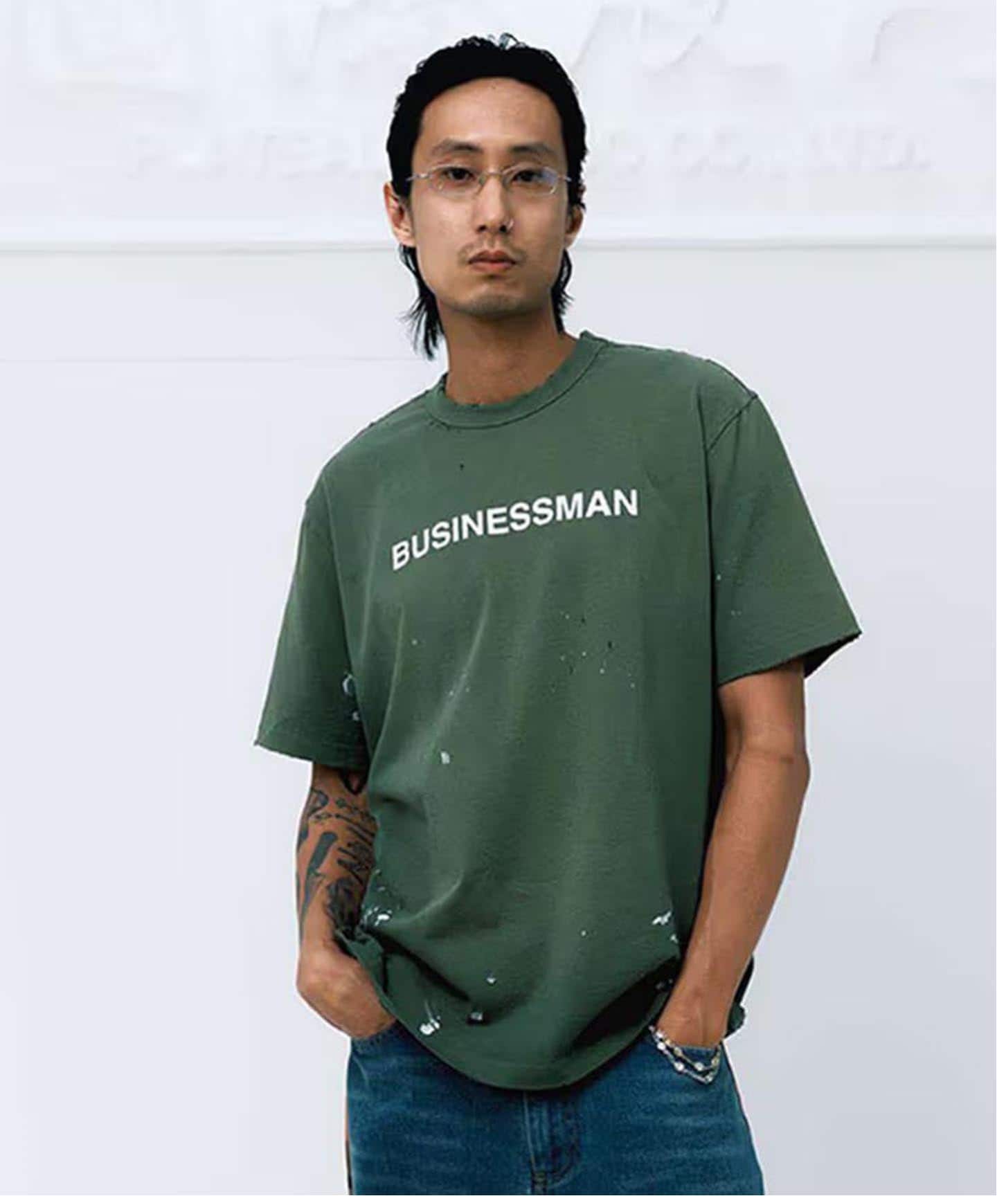 plateau studio 長袖シャツ 新品タグ付き PLATEAU STUDIO / プラトースタジオ Vintage tee - business（Tシャツ
