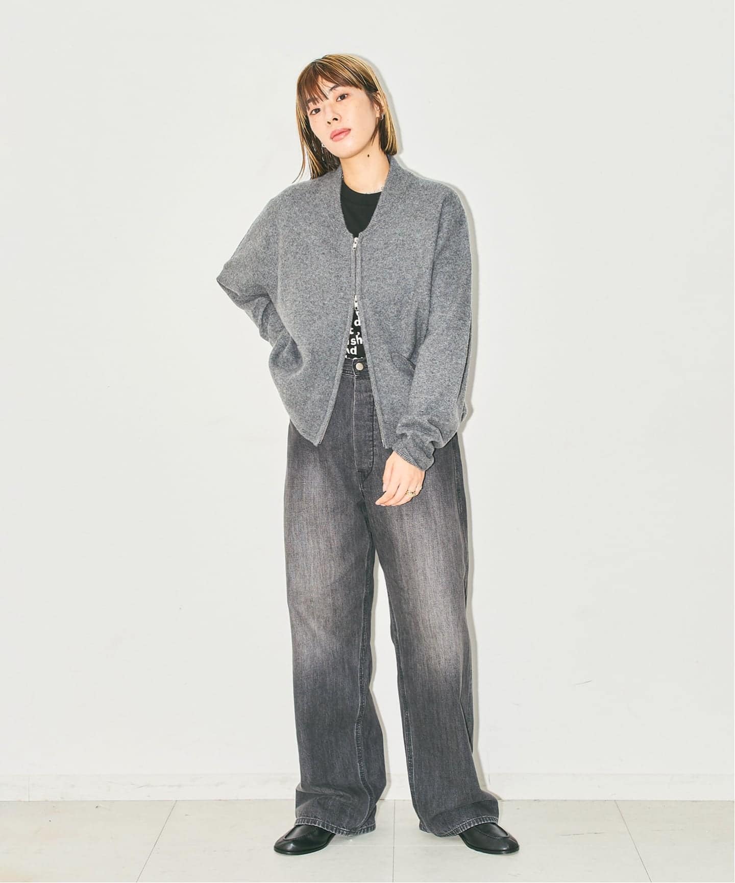 予約》ZIP UP KNIT BLOUSON：カーディガン（ニット／セーター