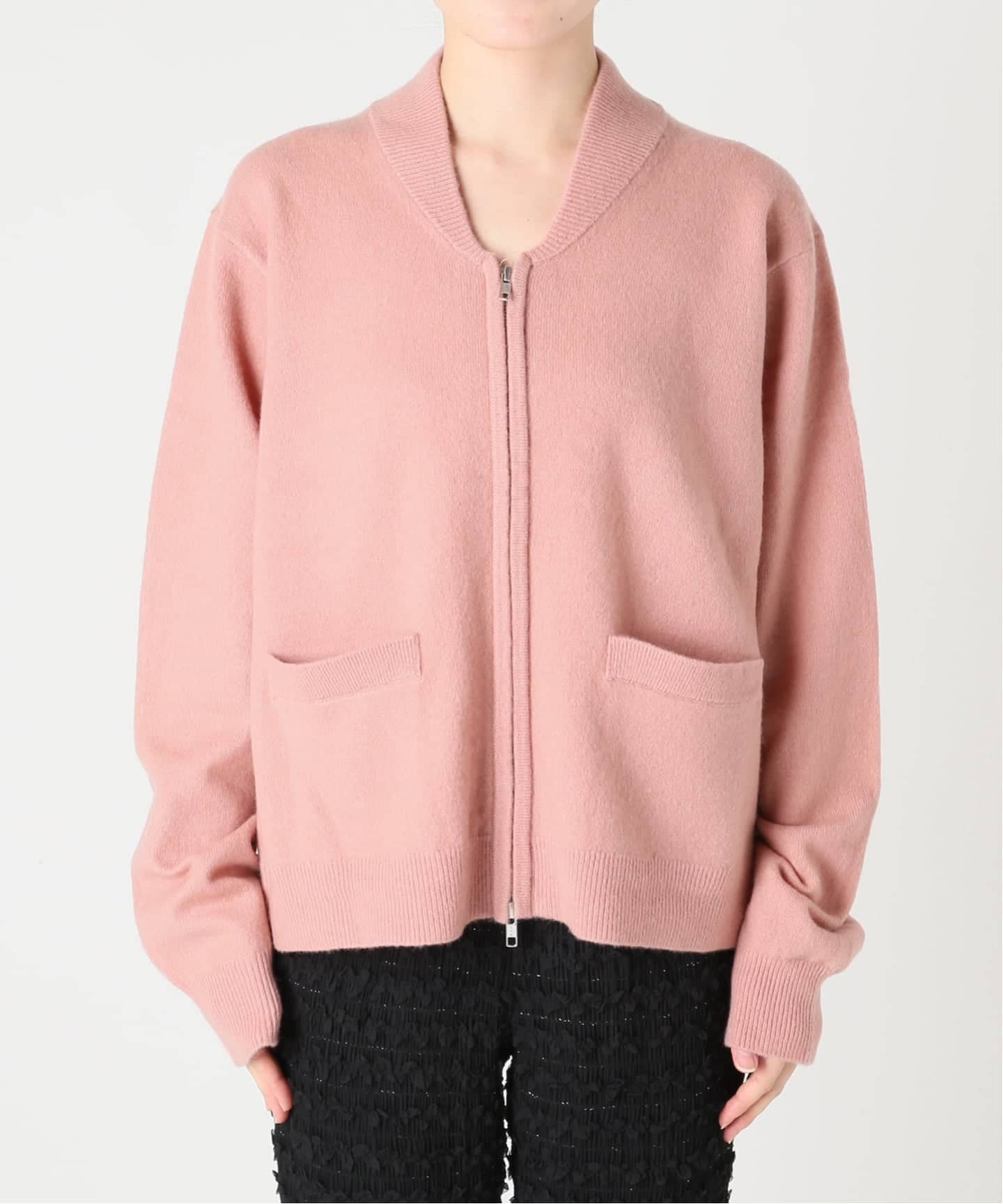 予約》ZIP UP KNIT BLOUSON：カーディガン（ニット／セーター