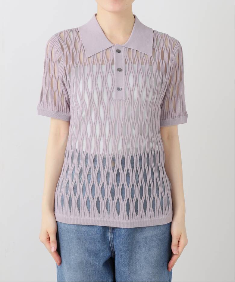 TAAKK WAVEFORM MESH POLO KNIT TA26SS-KN065：ニット（ニット 