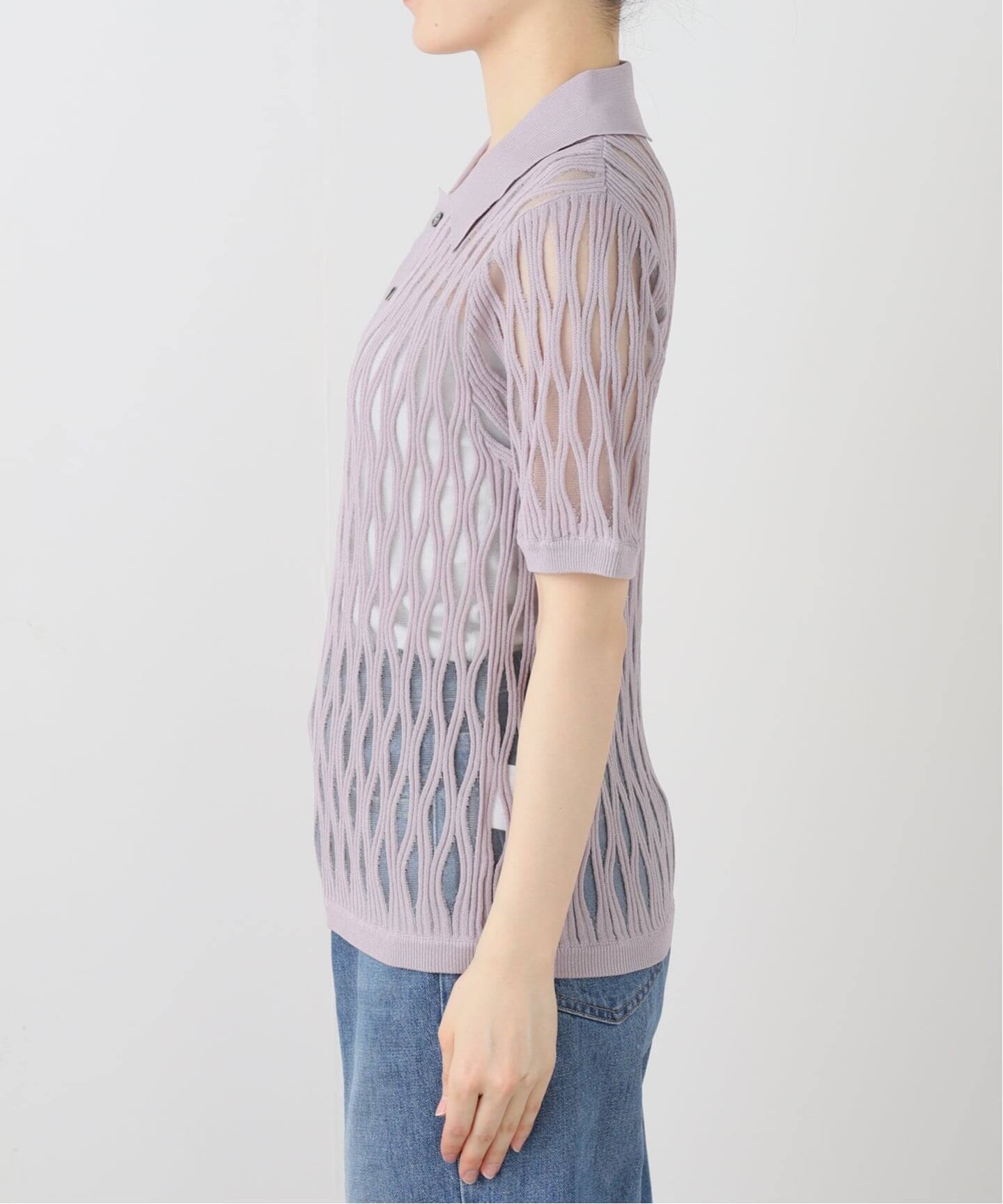 TAAKK WAVEFORM MESH POLO KNIT TA26SS-KN065：ニット（ニット