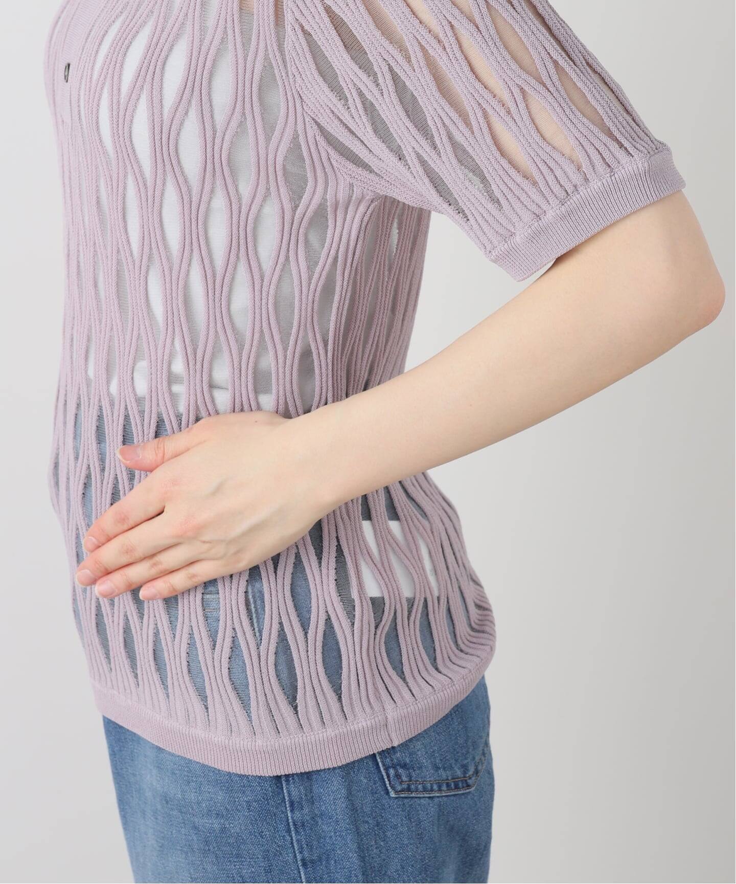 TAAKK WAVEFORM MESH POLO KNIT TA26SS-KN065：ニット（ニット