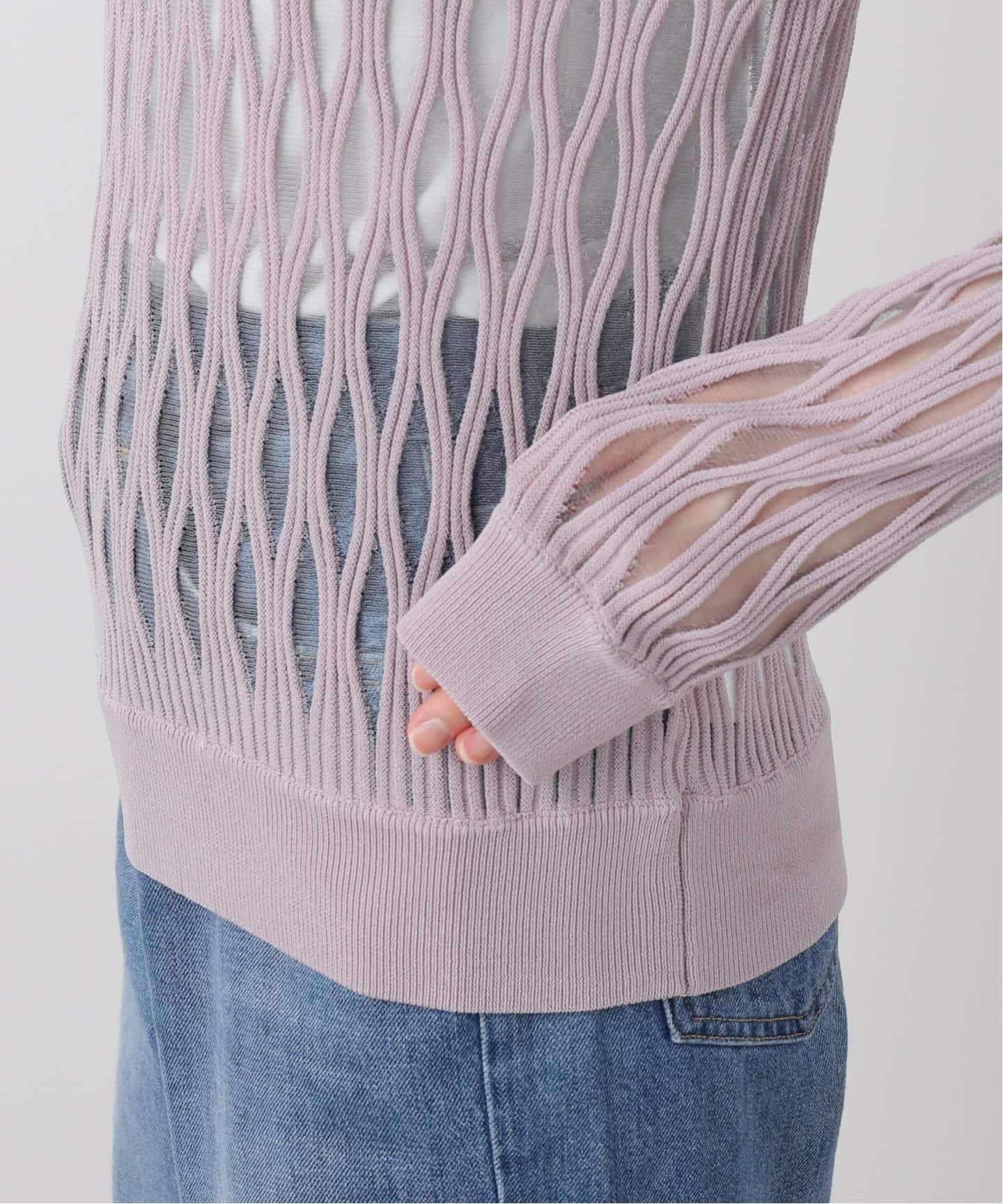 TAAKK WAVEFORM MESH PULLOVER KNIT TA26SS-KN066：ニット（ニット