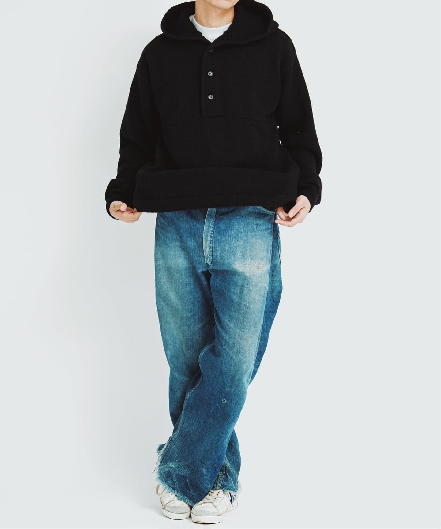 BATONERバトナー】 EX BLUEFACE SNUP PARKER：ニットPOパーカー