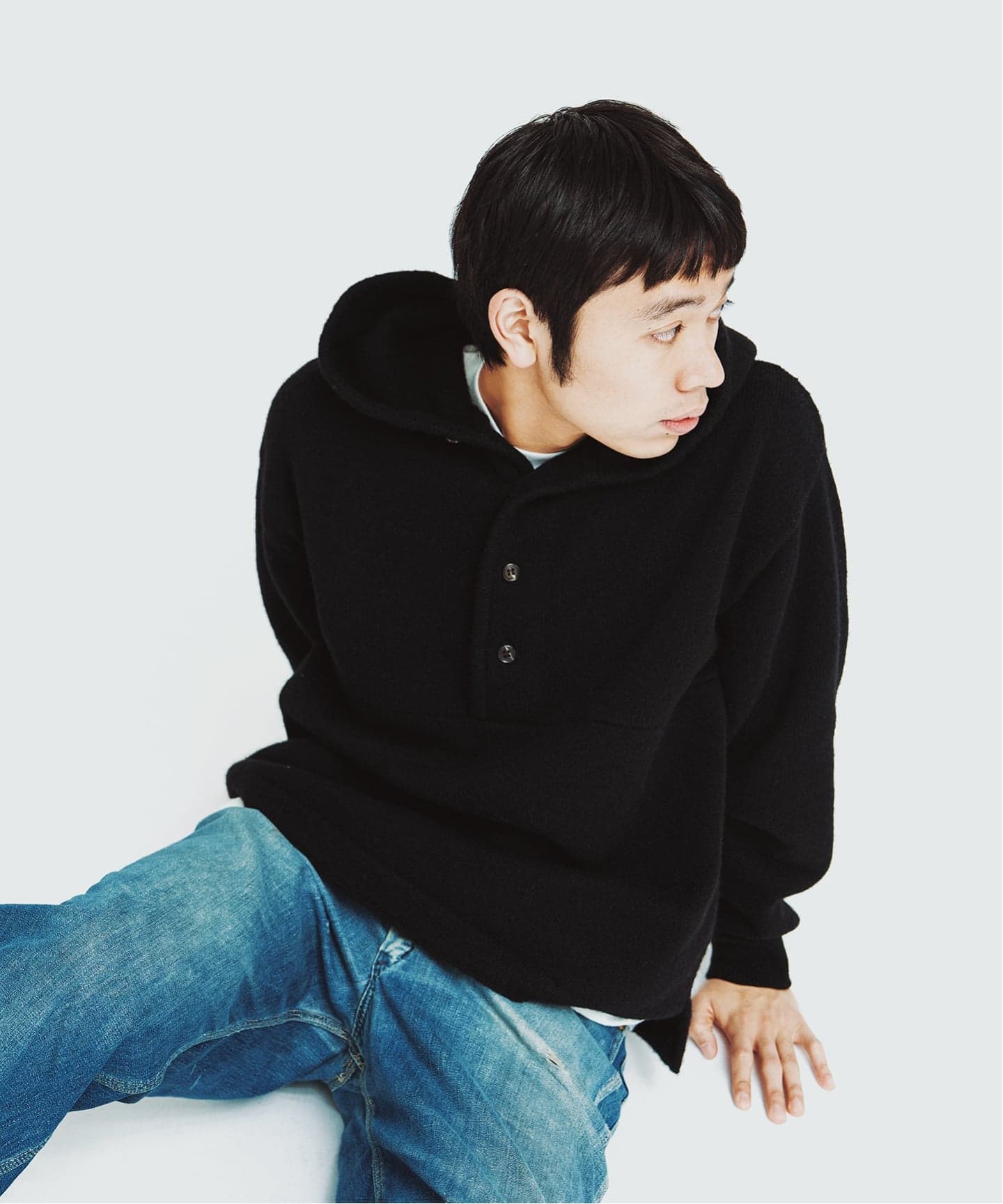 BATONERバトナー】 EX BLUEFACE SNUP PARKER：ニットPOパーカー