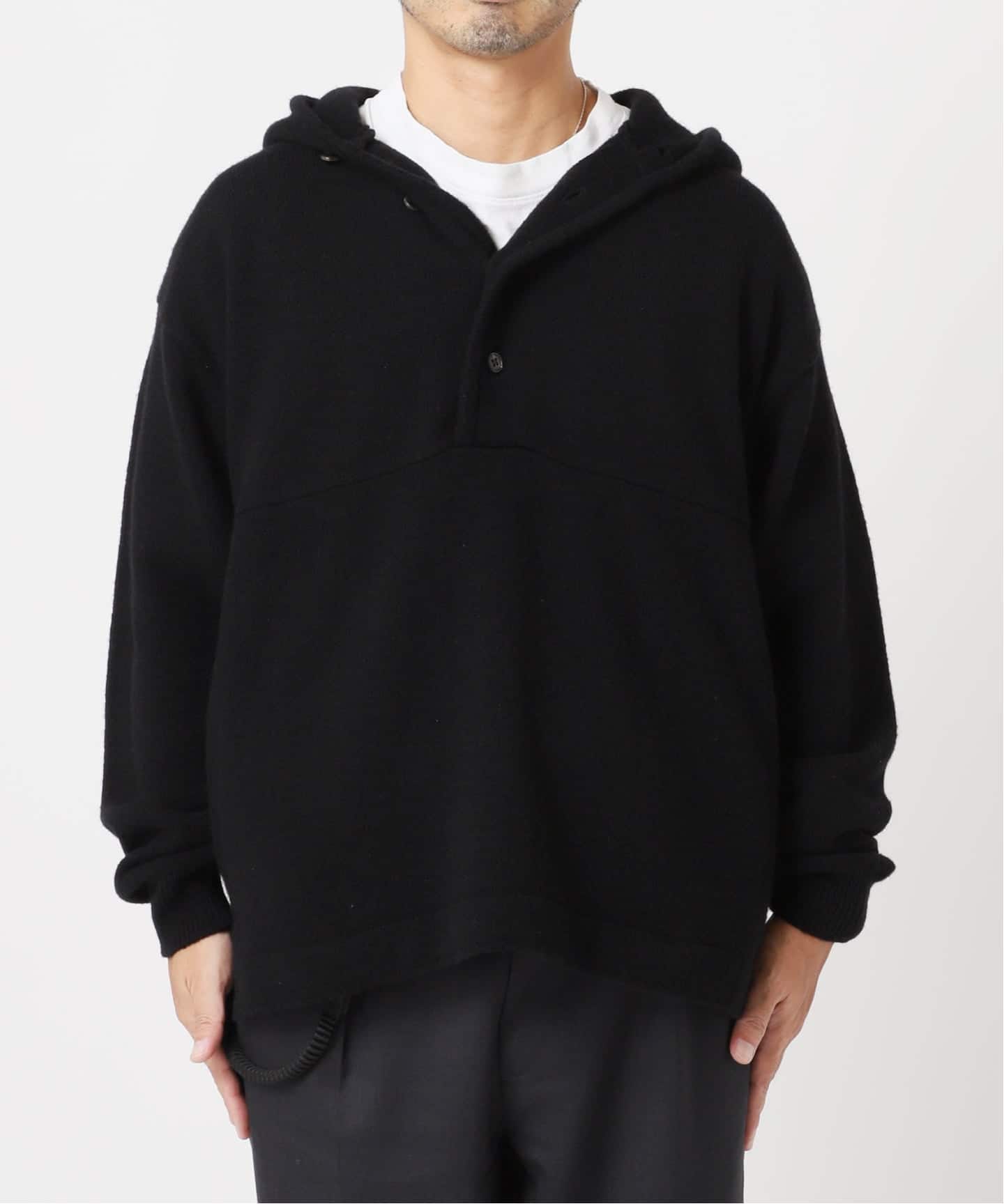 BATONERバトナー】 EX BLUEFACE SNUP PARKER：ニットPOパーカー