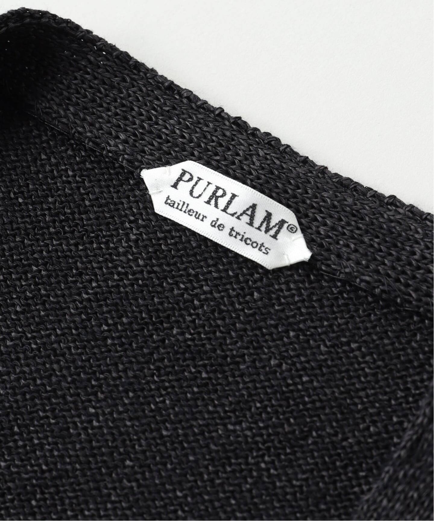 PURLAM / プラム】WASHI Middle-gaugeTENJIKU Vneck L：ニット（ニット