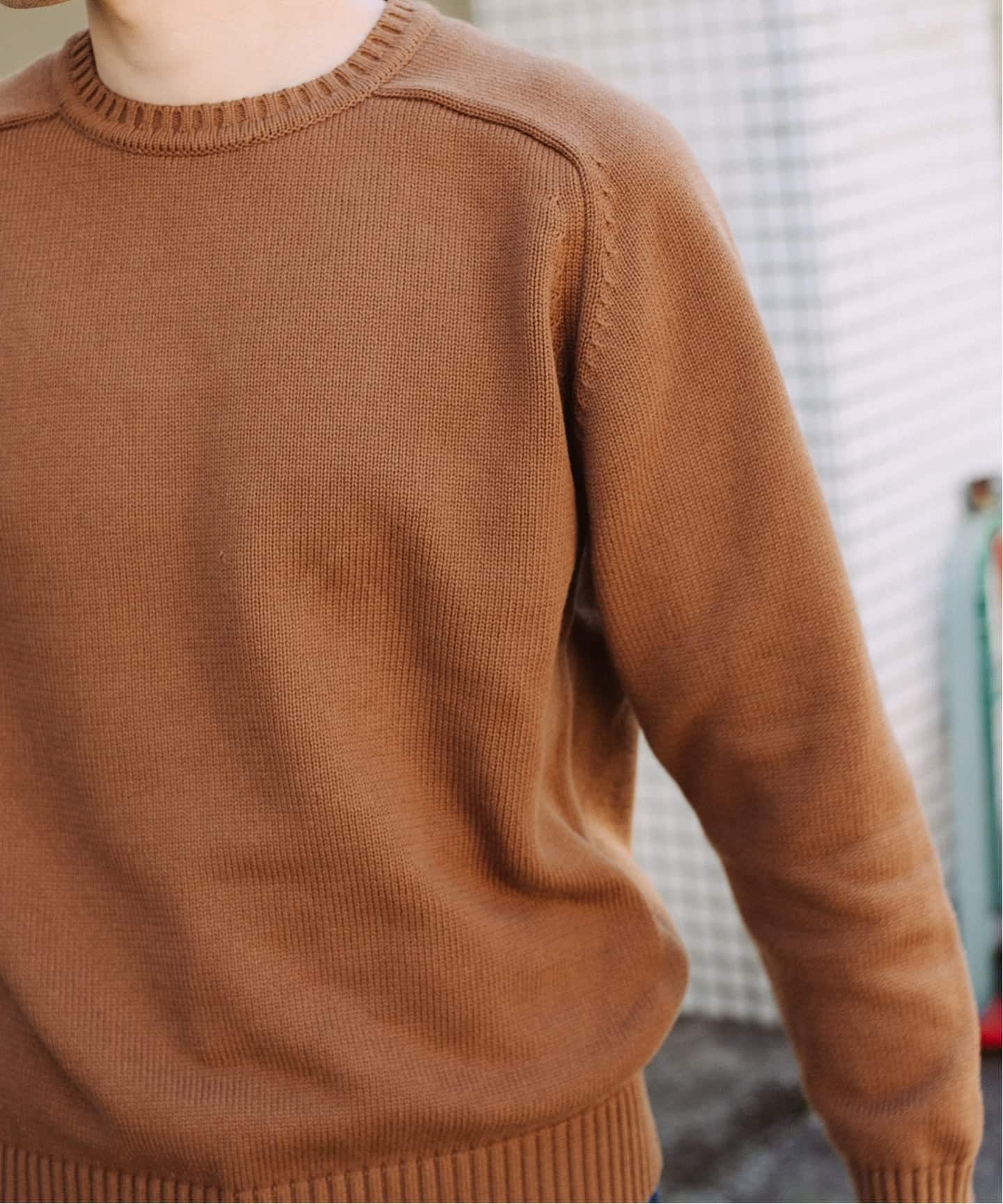 LE / エルイー】 cotton crew knit/ニット（ニット／セーター）｜L