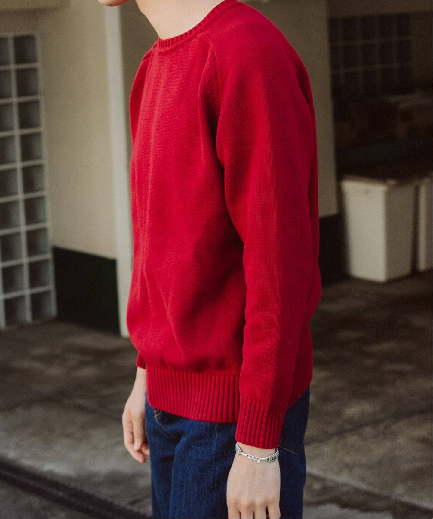 LE / エルイー】 cotton crew knit/ニット（ニット／セーター）｜L
