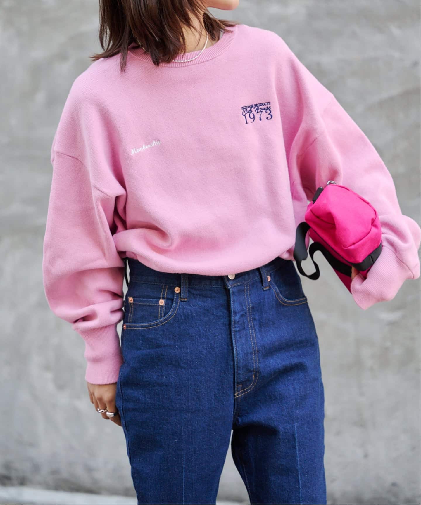 PINK HOUSE ロゴ刺繍入りニットプルオーバー セール】 ロゴ刺繍入りニットカーディガン （カーディガン・ボレロ