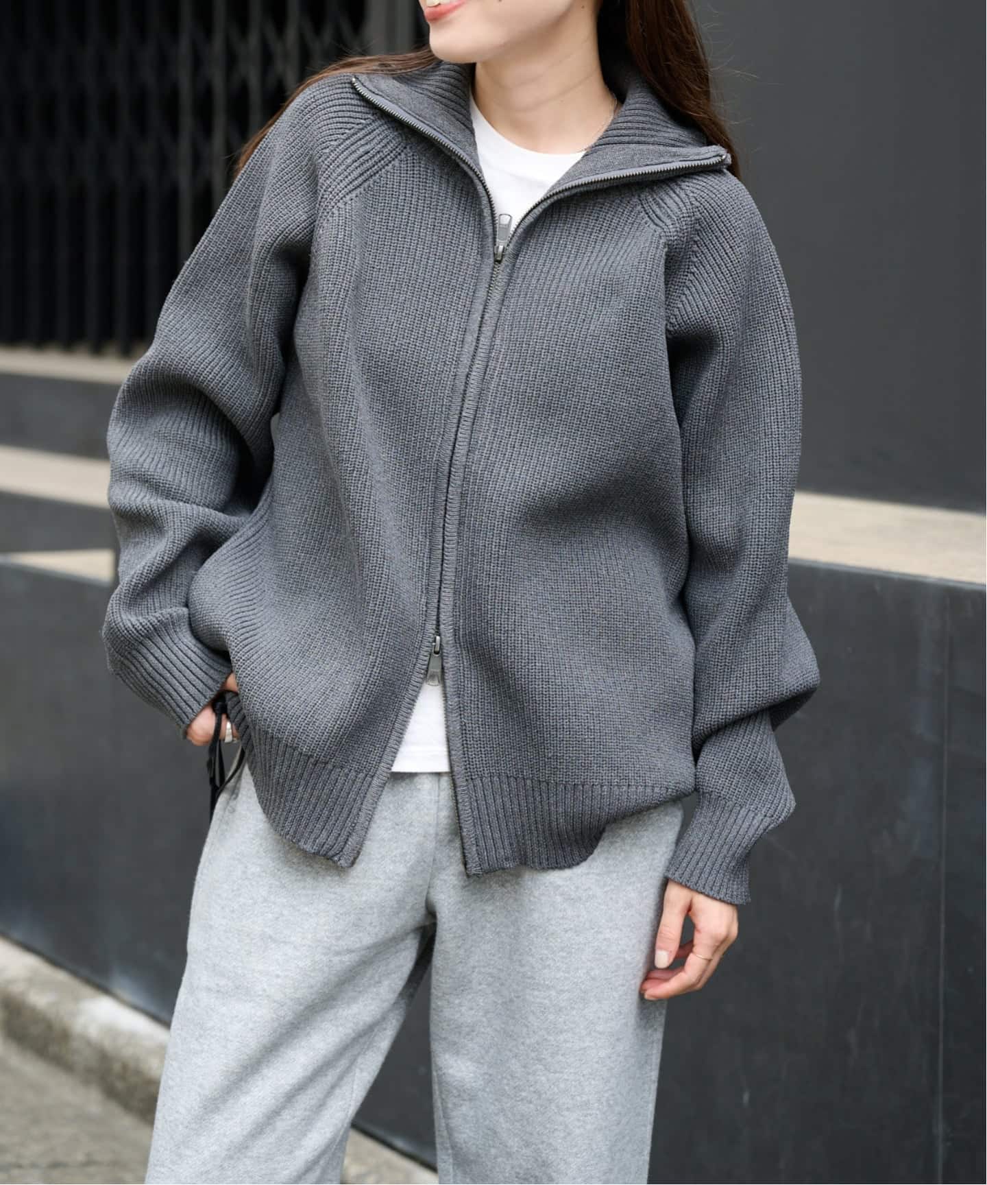 ≪予約≫LOGAN ex ZIP UP KNIT CARDIGAN（ニット／セーター）｜OUTDOOR