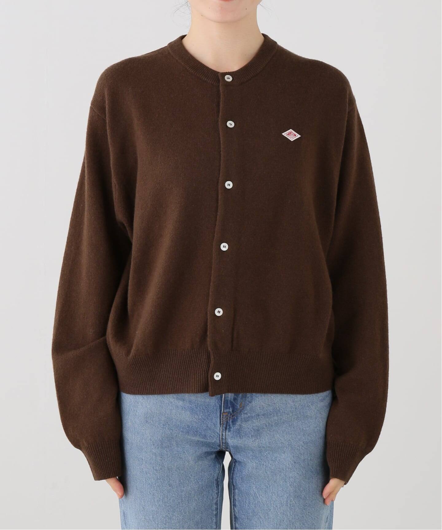専用値下げ新品DANTON ブラウン クルーネックカーディガン DANTON CREW NECK CARDIGAN（カーディガン）｜BOICE FROM BAYCREW'S
