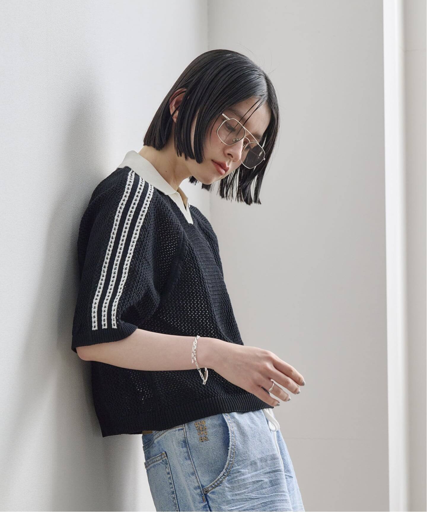 ADIDAS KNITTED CROCHET POLO KC6490/6491（ニット／セーター）｜BOICE