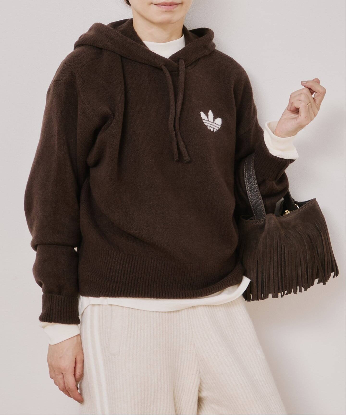 ADIDAS ESSENTIALS KNITHOODIE IA4450.4448（ニット／セーター 