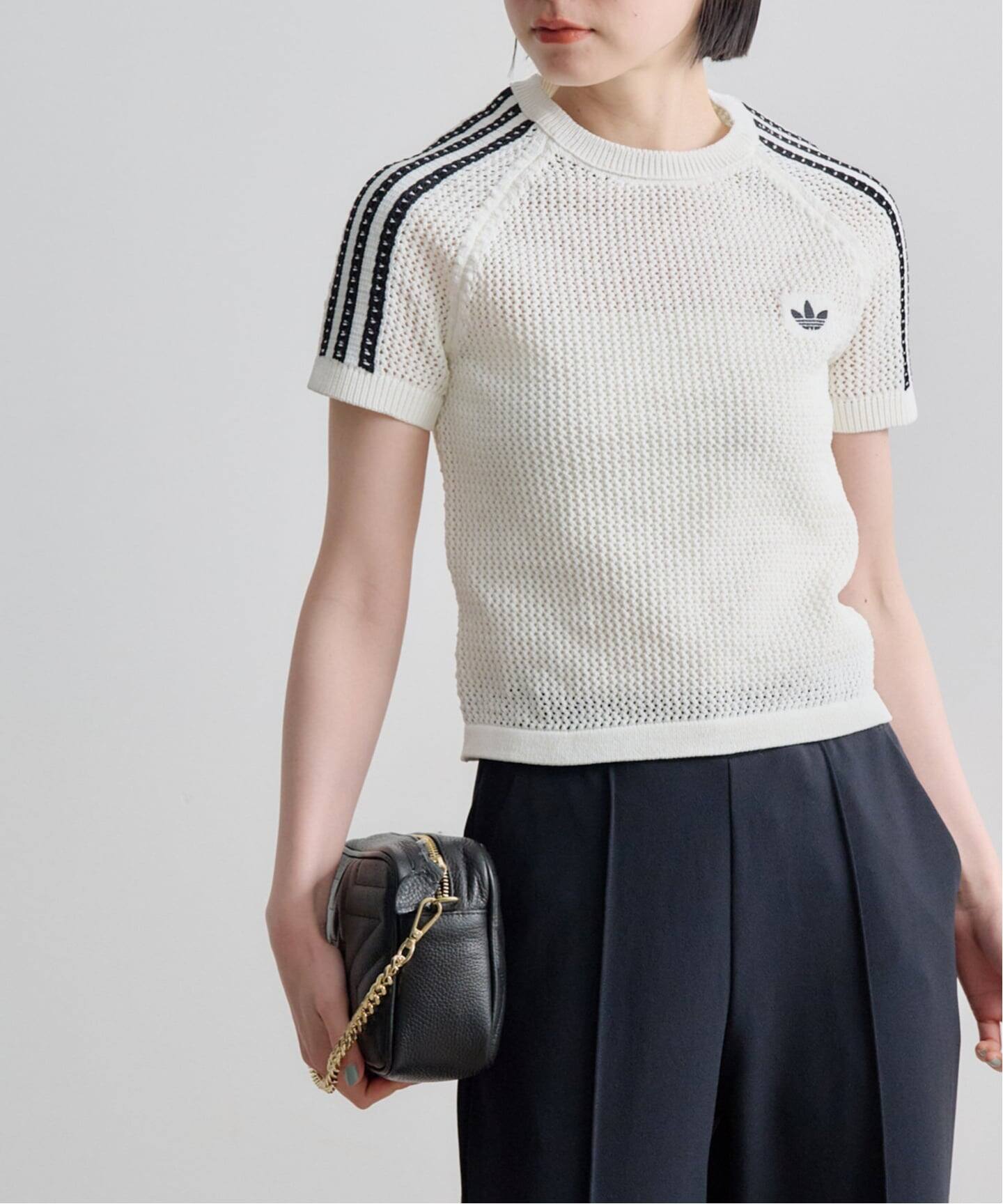 ADIDAS KNITTED CROCHET TEE KC6481/KE0200（ニット／セーター